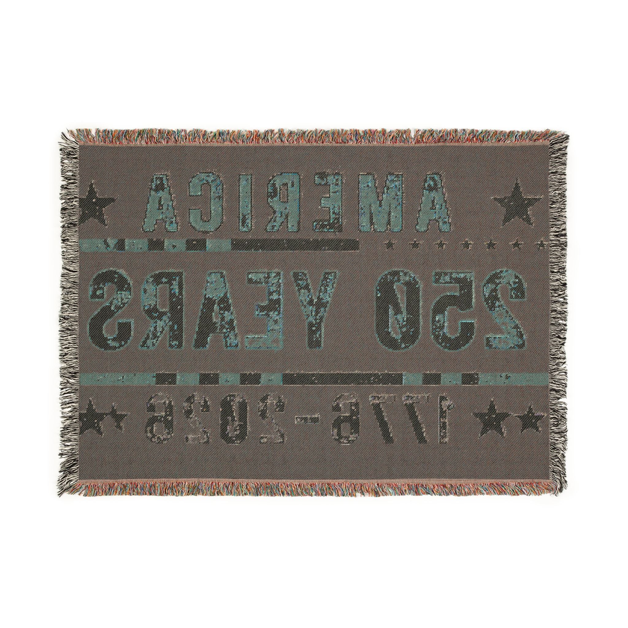 America 250 Years Woven Blanket — 1776–2026 Commemorative Throw
