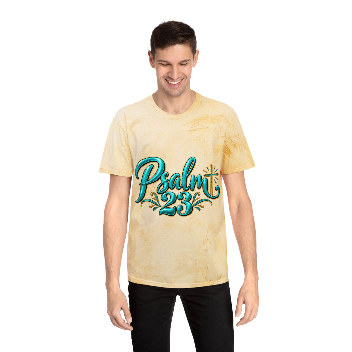 Psalm 23 Tie-Dye T-Shirt — Vintage Scripture Tee with Psalm 23 Verse