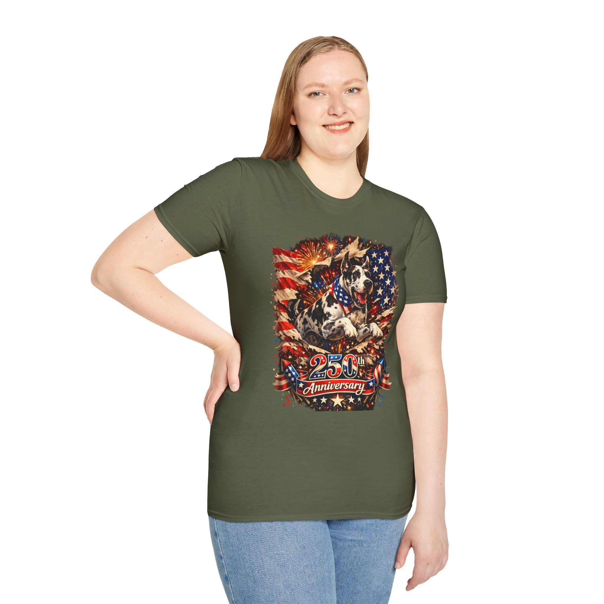 Patriotic 250th Great Dane T-Shirt