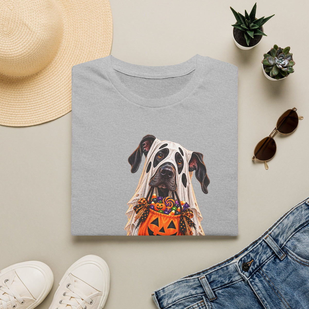 Halloween Dalmatian T-Shirt — Cute Dog with Jack-O’-Lantern Costume