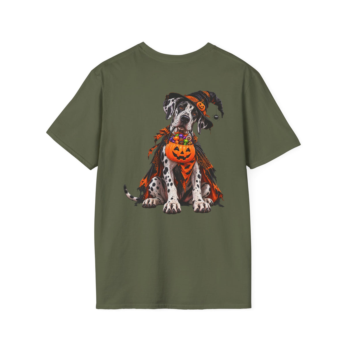 Halloween Dalmatian T-Shirt — Cute Dog with Jack-O’-Lantern Costume