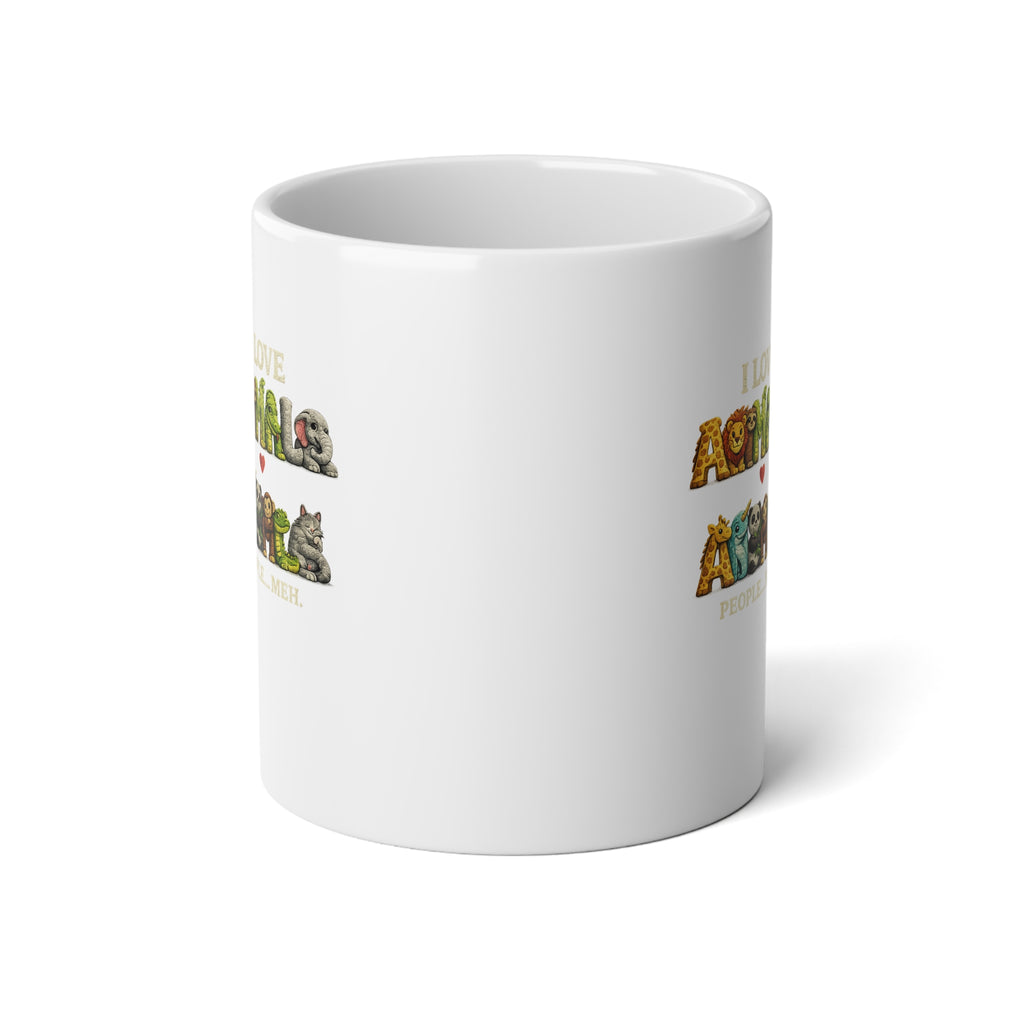 "I Love Animals" Cute Wildlife design Jumbo Coffee Cup