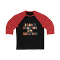 Quilting Baseball Tee - "I Can't Hear You I'm Quilting" Retro Graphic