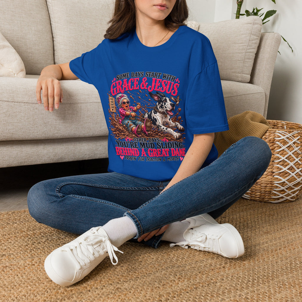 Great Dane Christian Mud Slide  Funny Graphic Tee