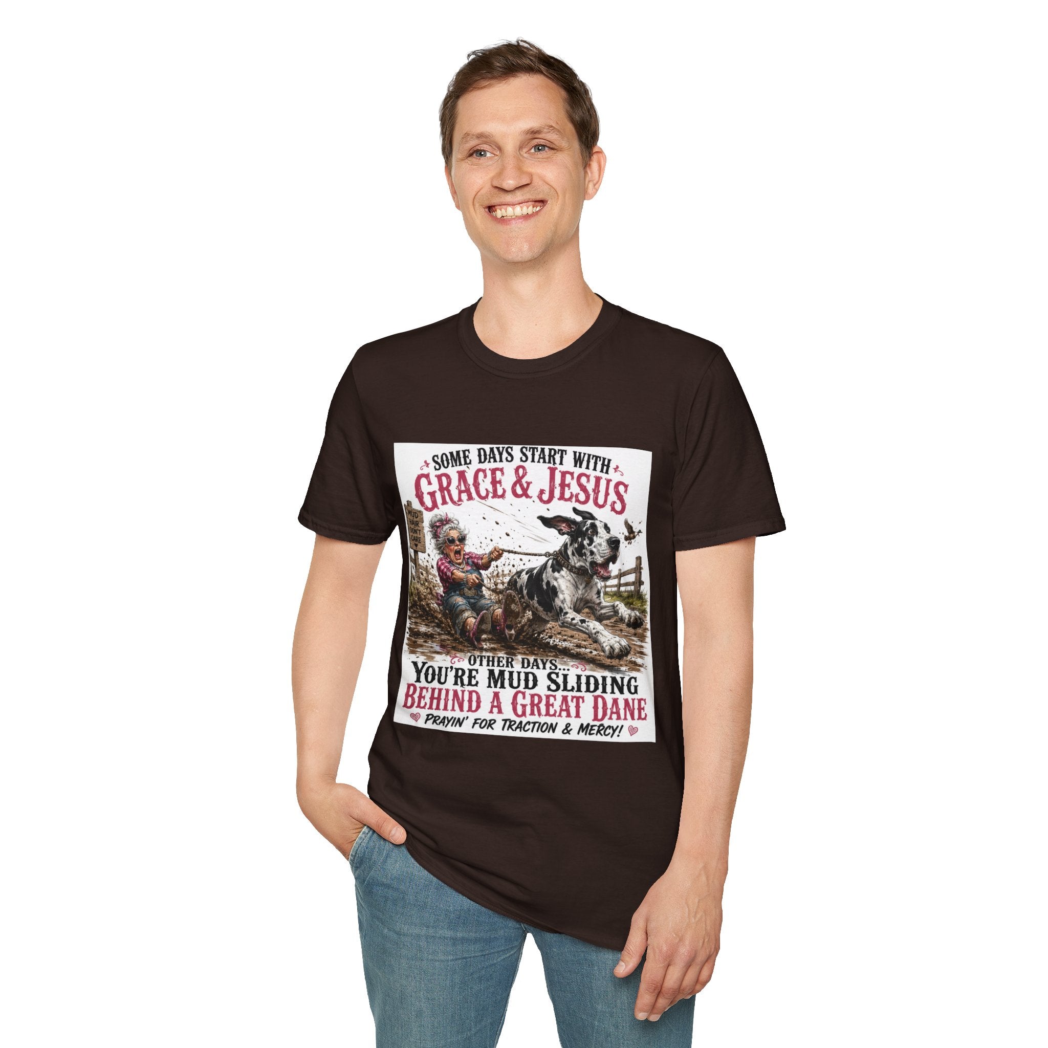 Christian Great Dane Mud-Slinging Graphic Tee