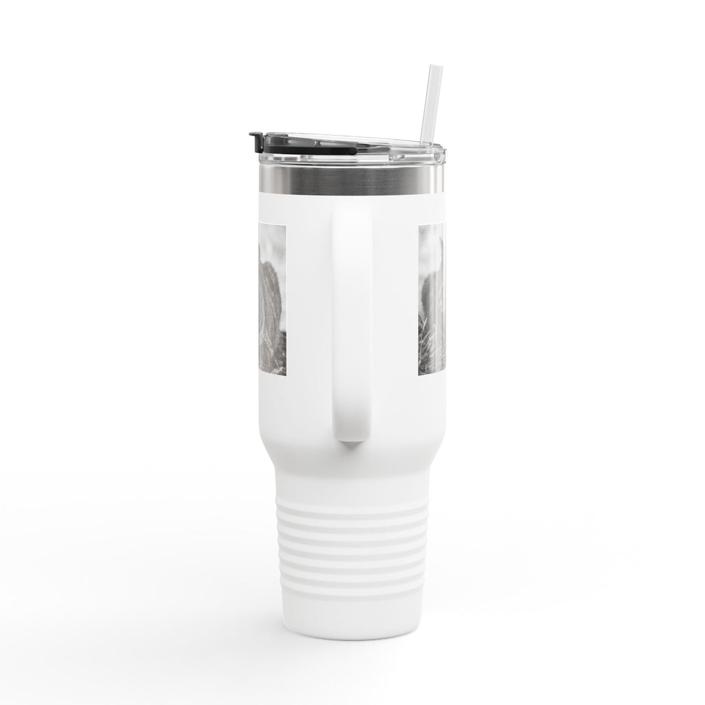 40oz Insulated Travel Tumbler with Cat Photo - Stainless Steel Thermal Mug
