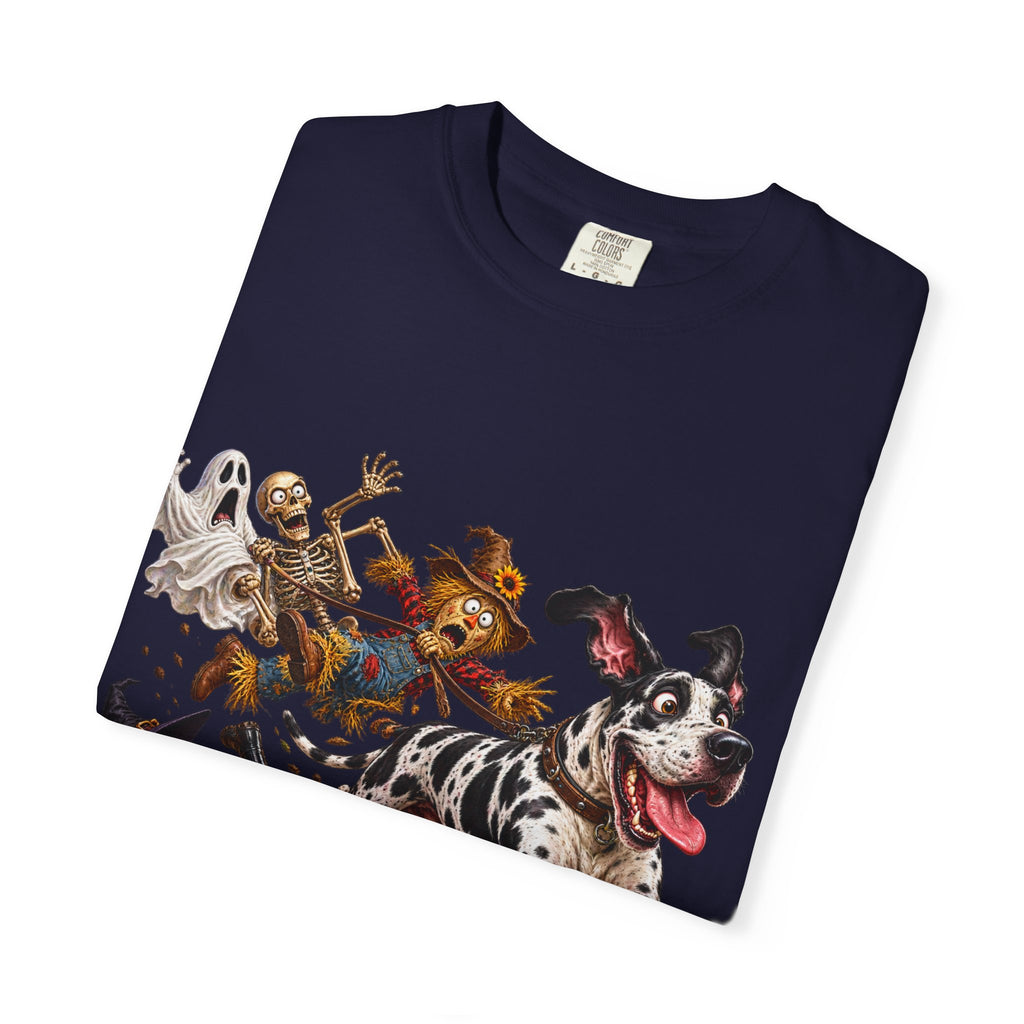 Halloween Great Dane T-Shirt — Cute Dog in Pumpkin Costume Graphic Tee