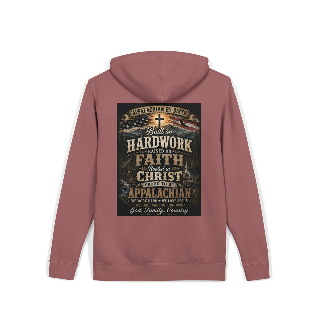 Appalachian Faith Hoodie — "Too Country to Care" Pigment-Dyed Pullover