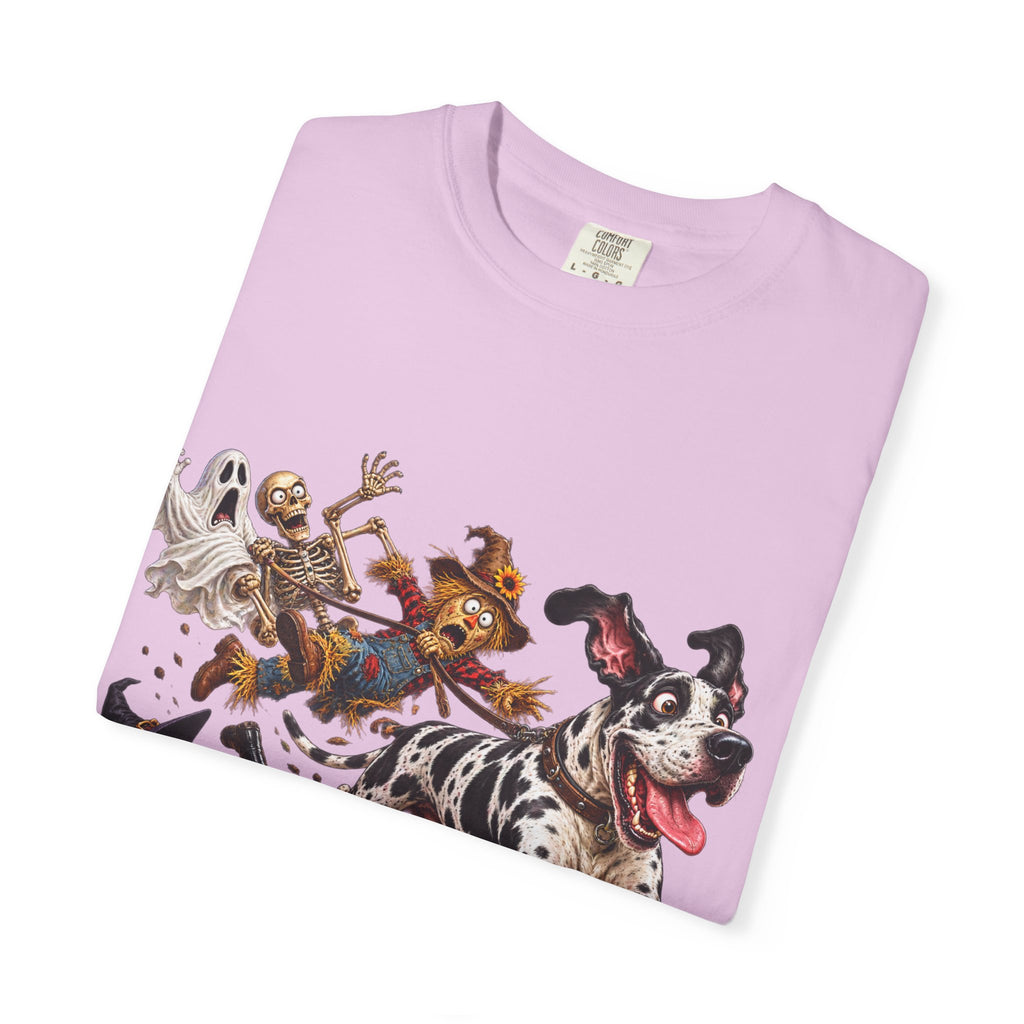 Halloween Great Dane T-Shirt — Cute Dog in Pumpkin Costume Graphic Tee