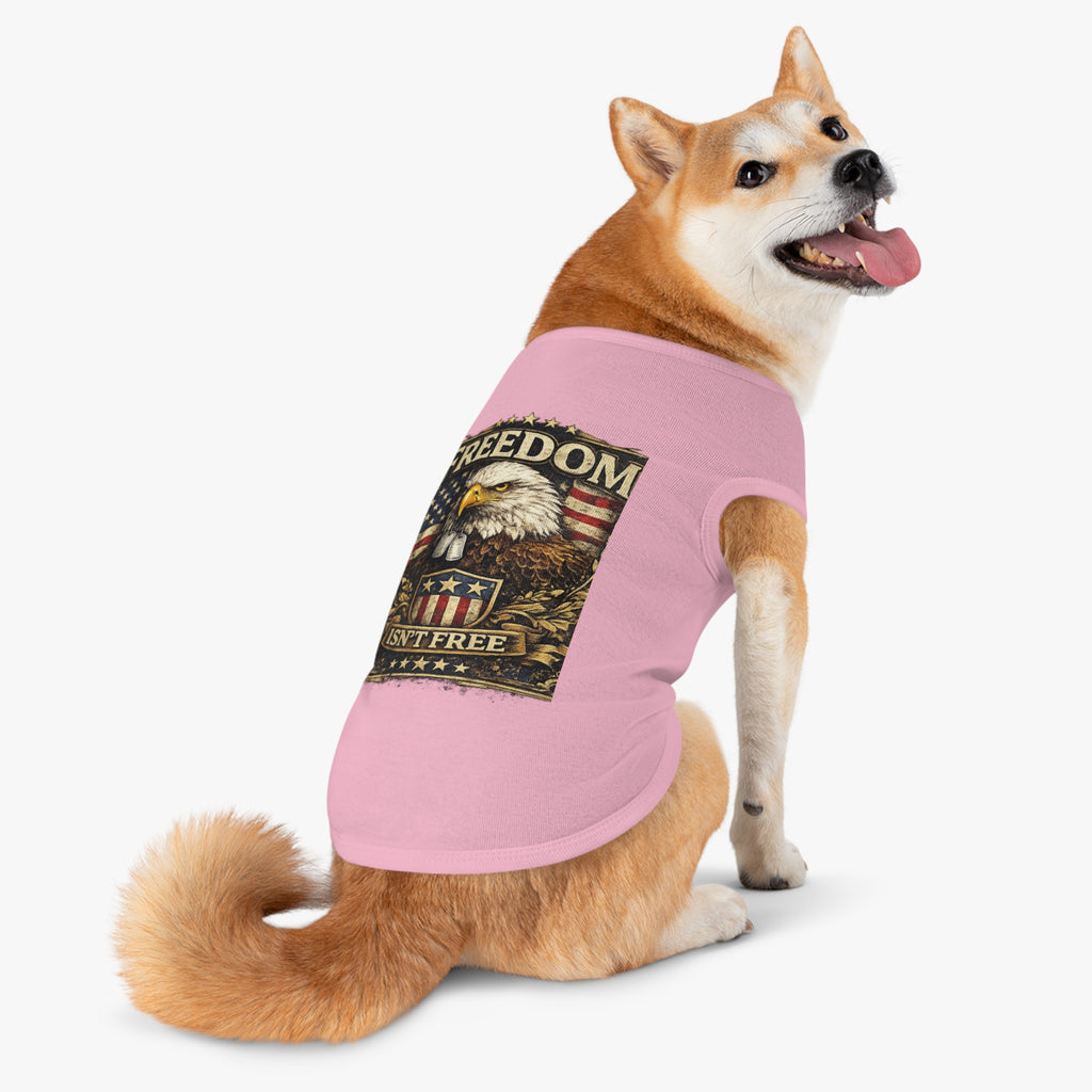 Patriotic Pet Tank Top — "Freedom Isn't Free" Eagle & American Flag