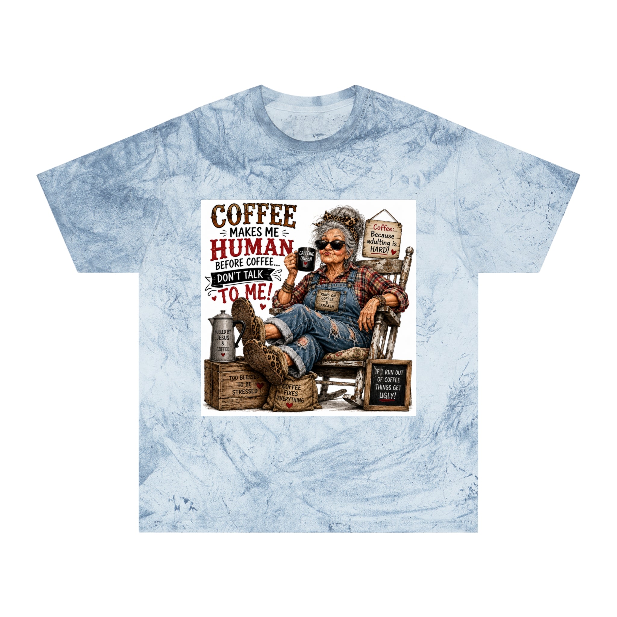 Funny Vintage Grandma Coffee Addict Tee