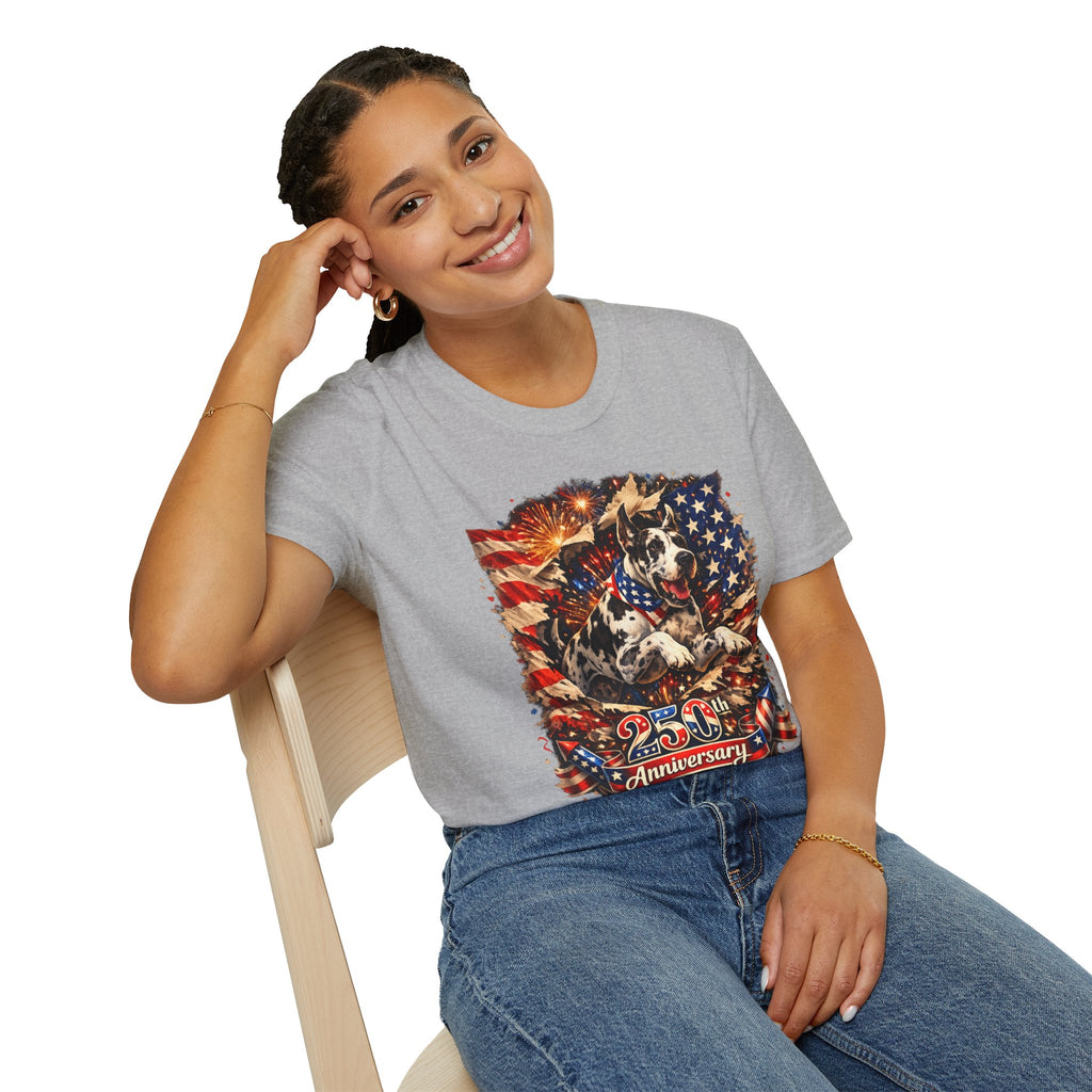 Patriotic 250th Great Dane T-Shirt
