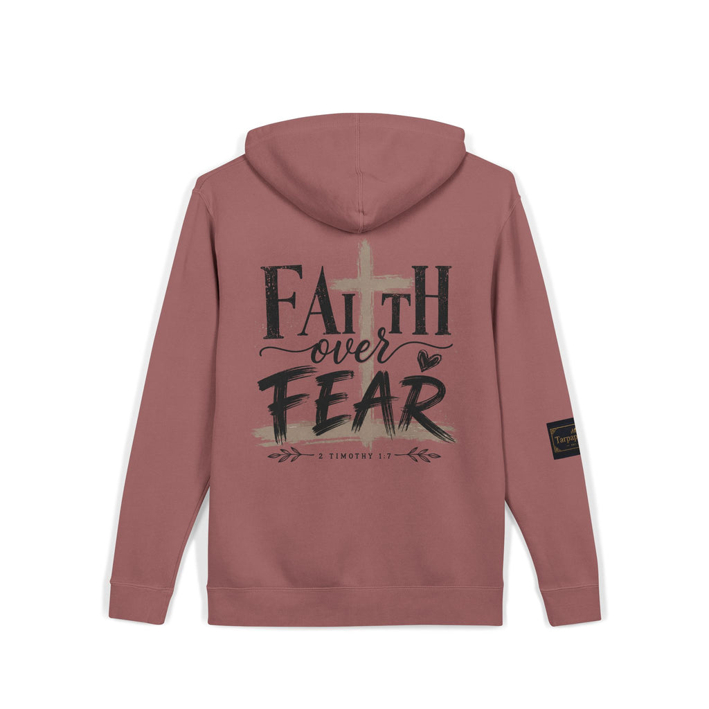 Faith Over Fear Hoodie — Pigment-Dyed Inspirational Pullover