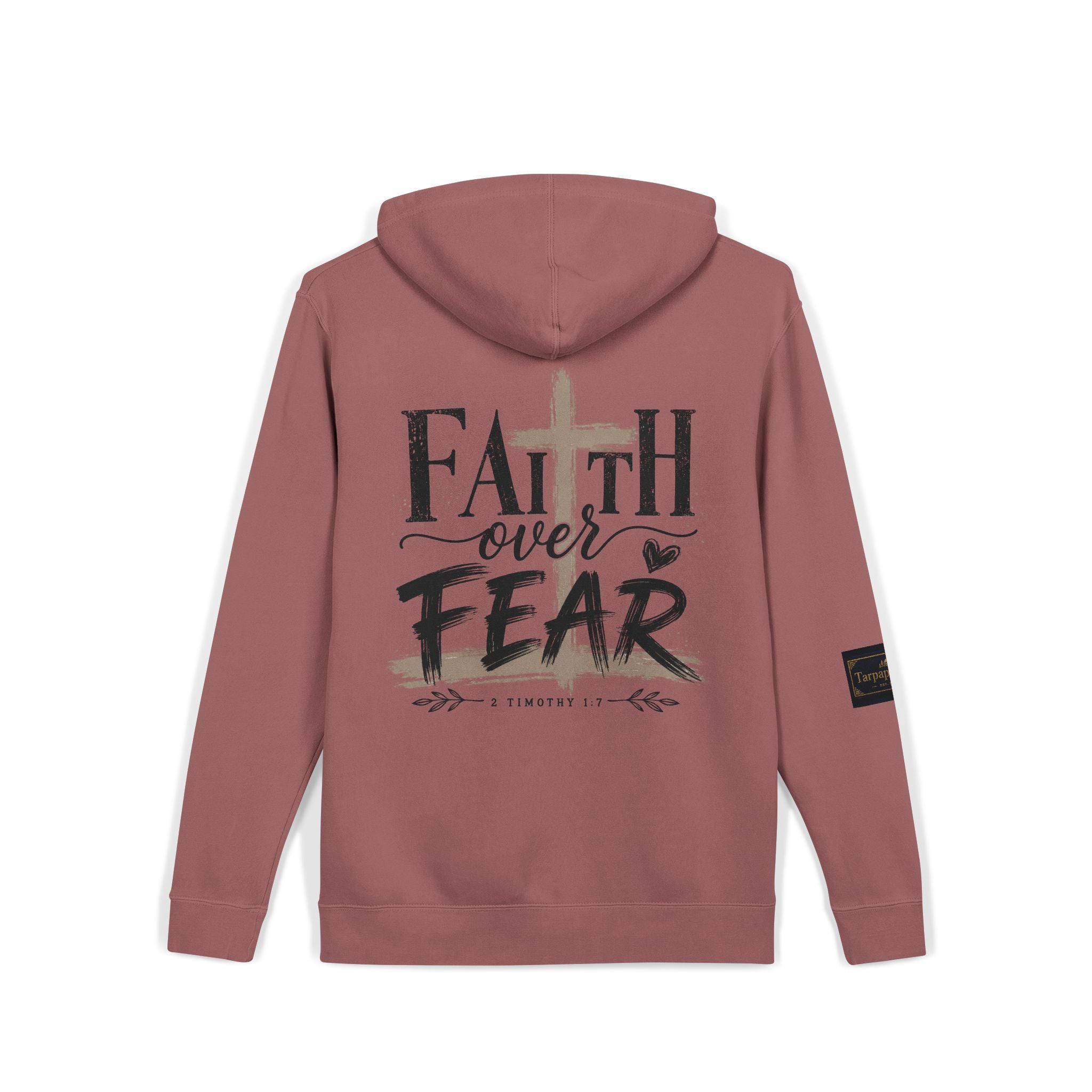 Faith Over Fear Hoodie — Pigment-Dyed Inspirational Pullover