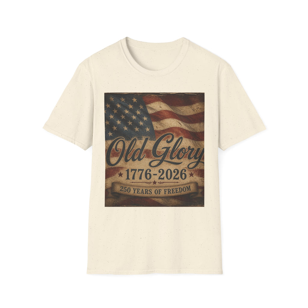 Old Glory Flag T-Shirt — 1776-2026 Vintage American Patriot Tee