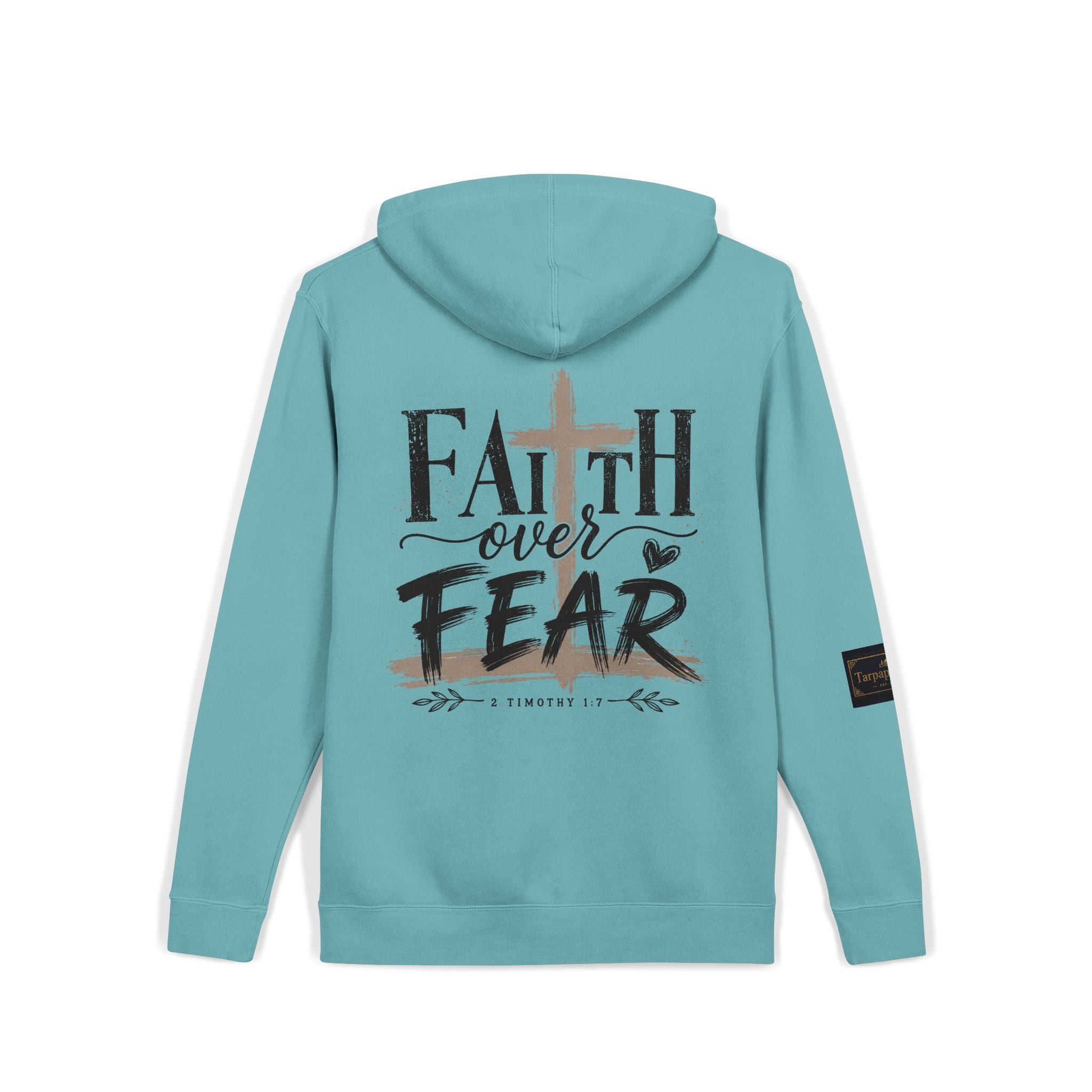 Faith Over Fear Hoodie — Pigment-Dyed Inspirational Pullover