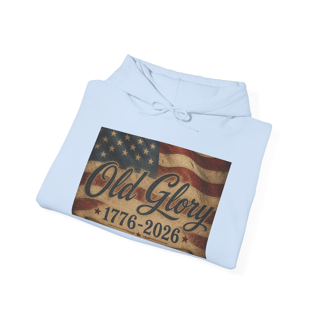 Patriotic Old Glory 1776-2026 Hoodie — American Flag Sweatshirt