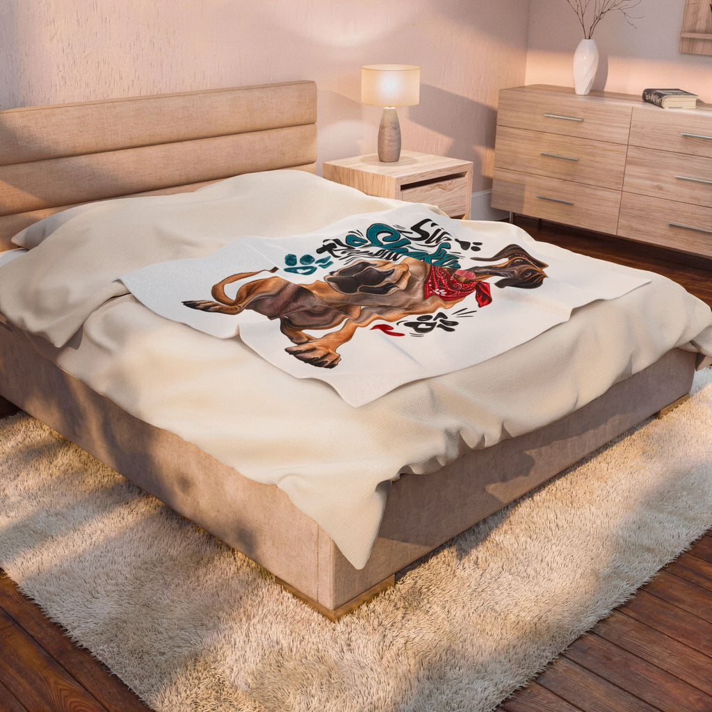 Dog Paw Throw Blanket