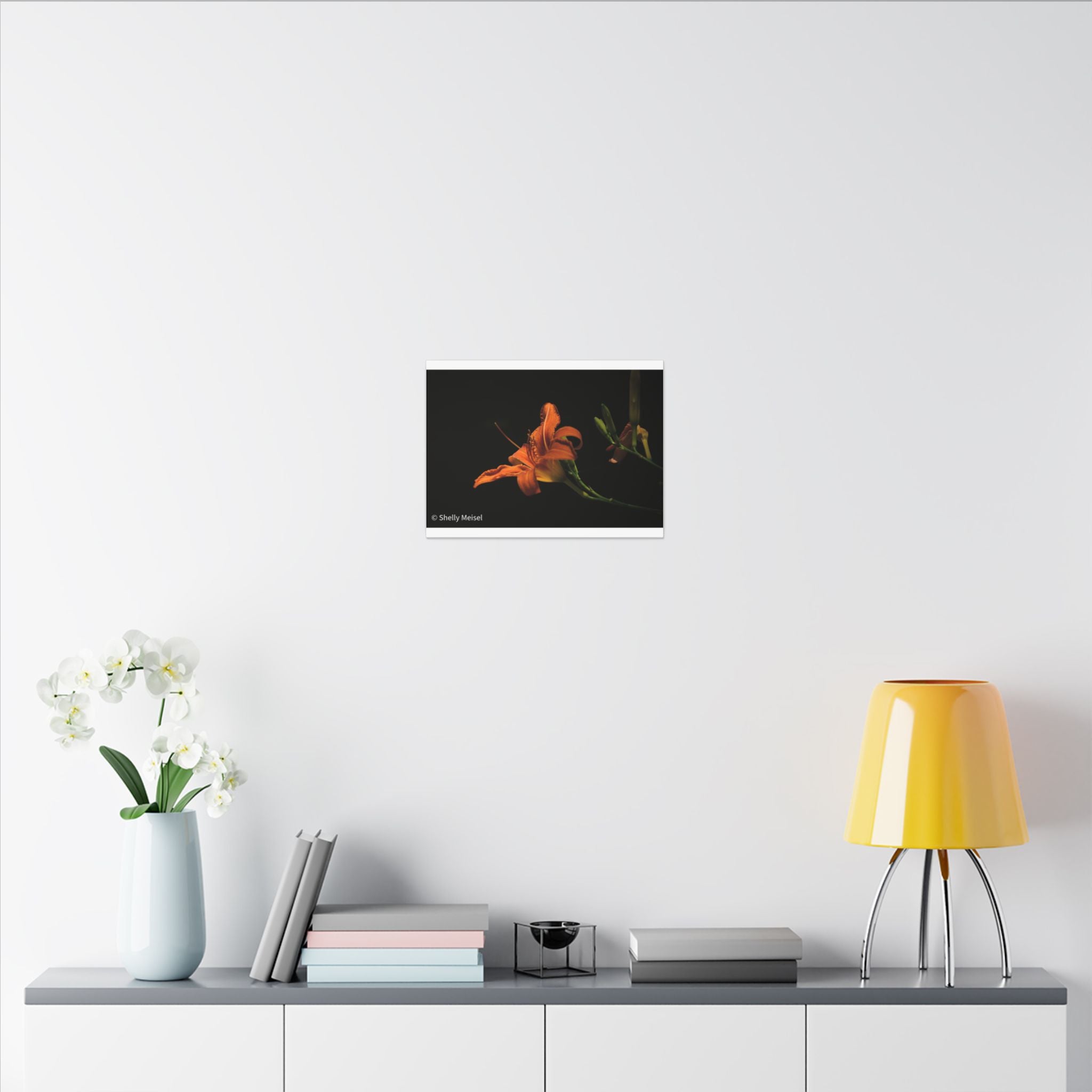 Orange Daylily Floral Canvas Print — Matte Stretched Wall Art