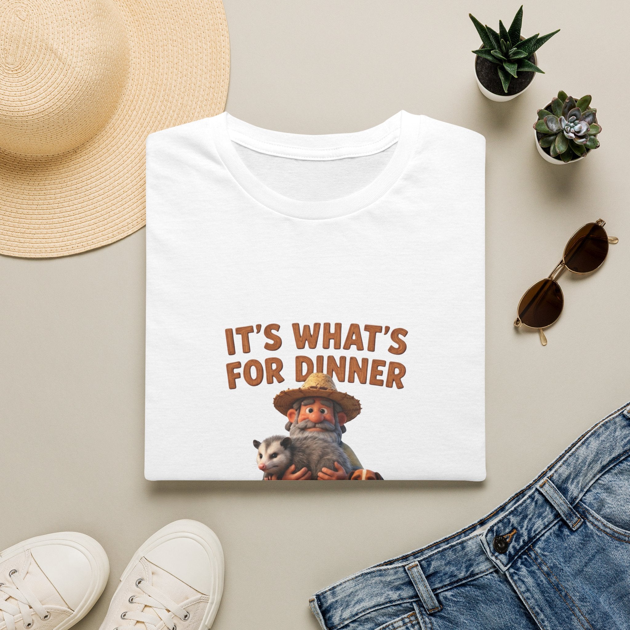 T-Shirt — 'It's What's For Dinner, Hill Folk' Rustic Hunter Graphic Tee