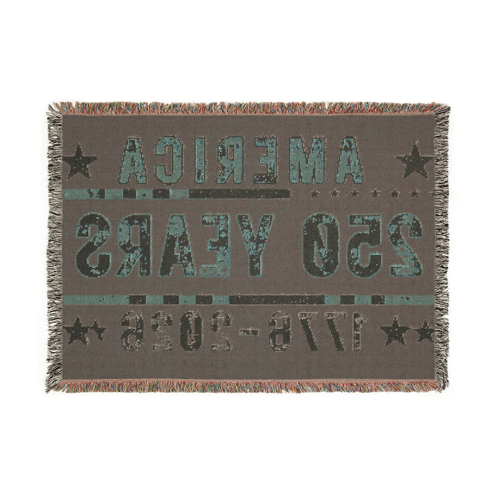 America 250 Years Woven Blanket – 1776–2026 Patriotic Throw