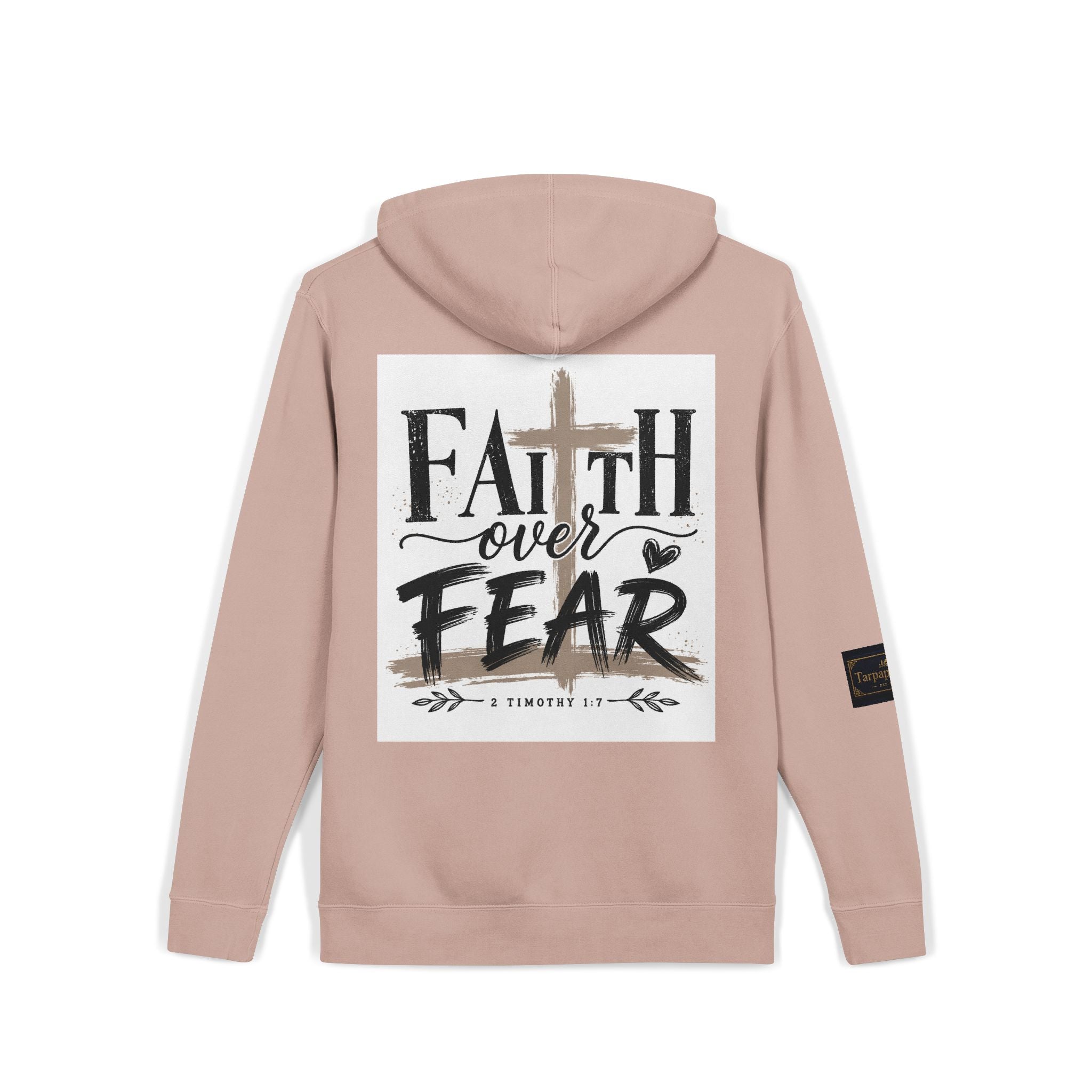 Faith Over Fear Hoodie — Pigment-Dyed Inspirational Pullover