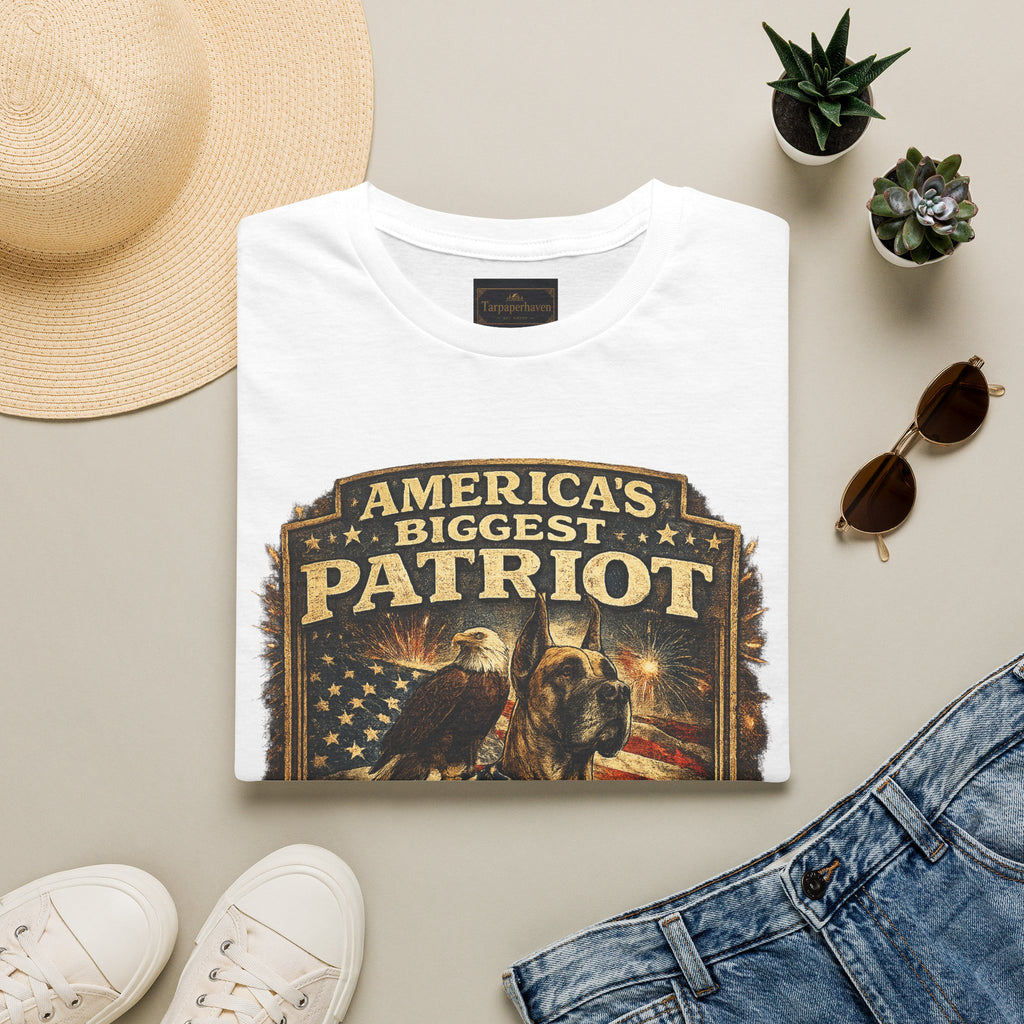 Patriot T-Shirt — Great Dane 1776–2026 Vintage Eagle Flag Tee