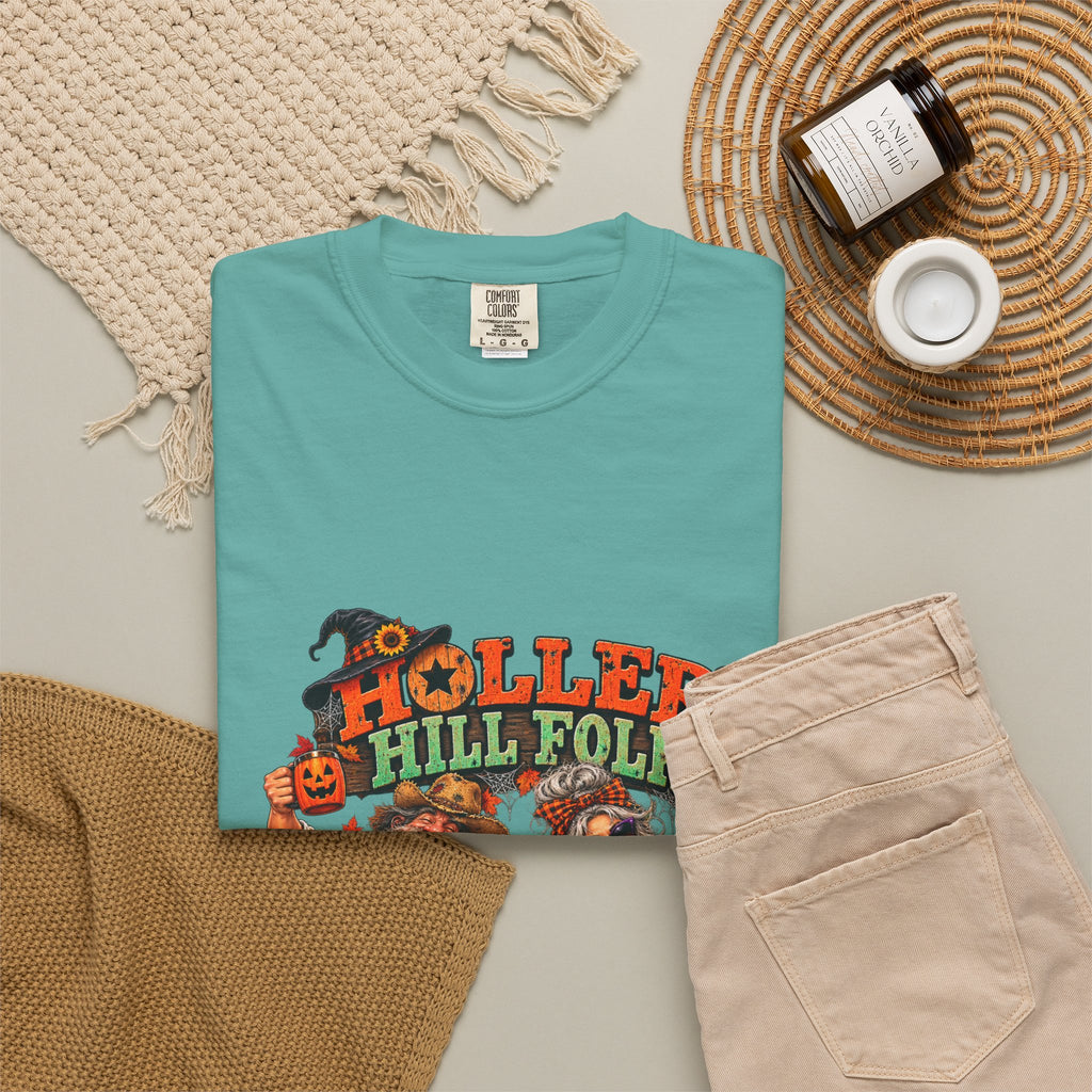 Halloween Holler Hill Folk T-Shirt — "Happy Halloween" Vintage Horror Design