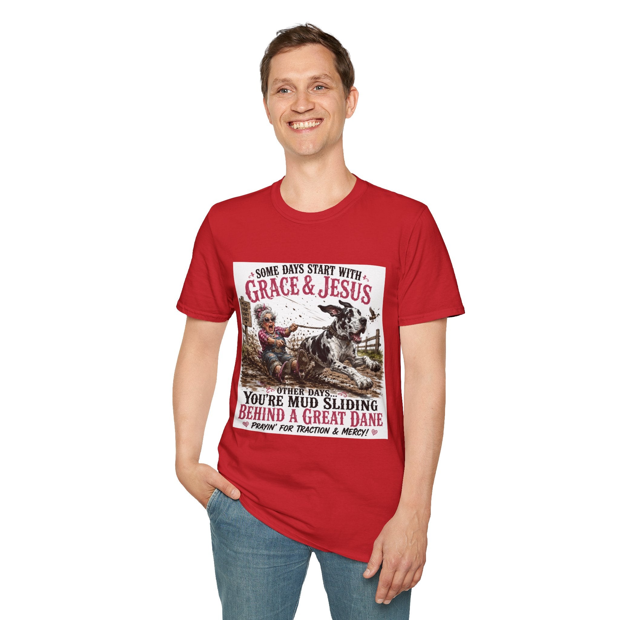 Christian Great Dane Mud-Slinging Graphic Tee