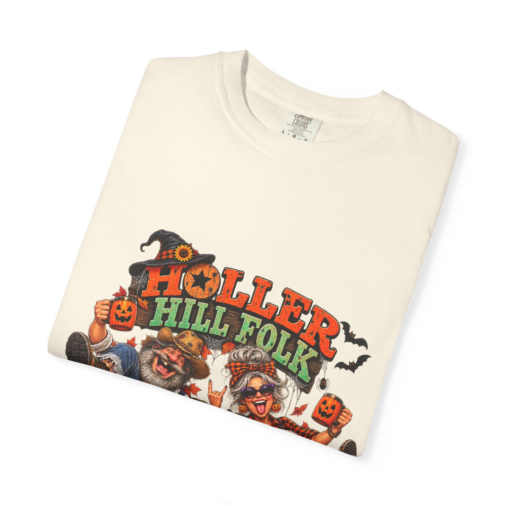 Halloween Holler Hill Folk T-Shirt — "Happy Halloween" Vintage Horror Design