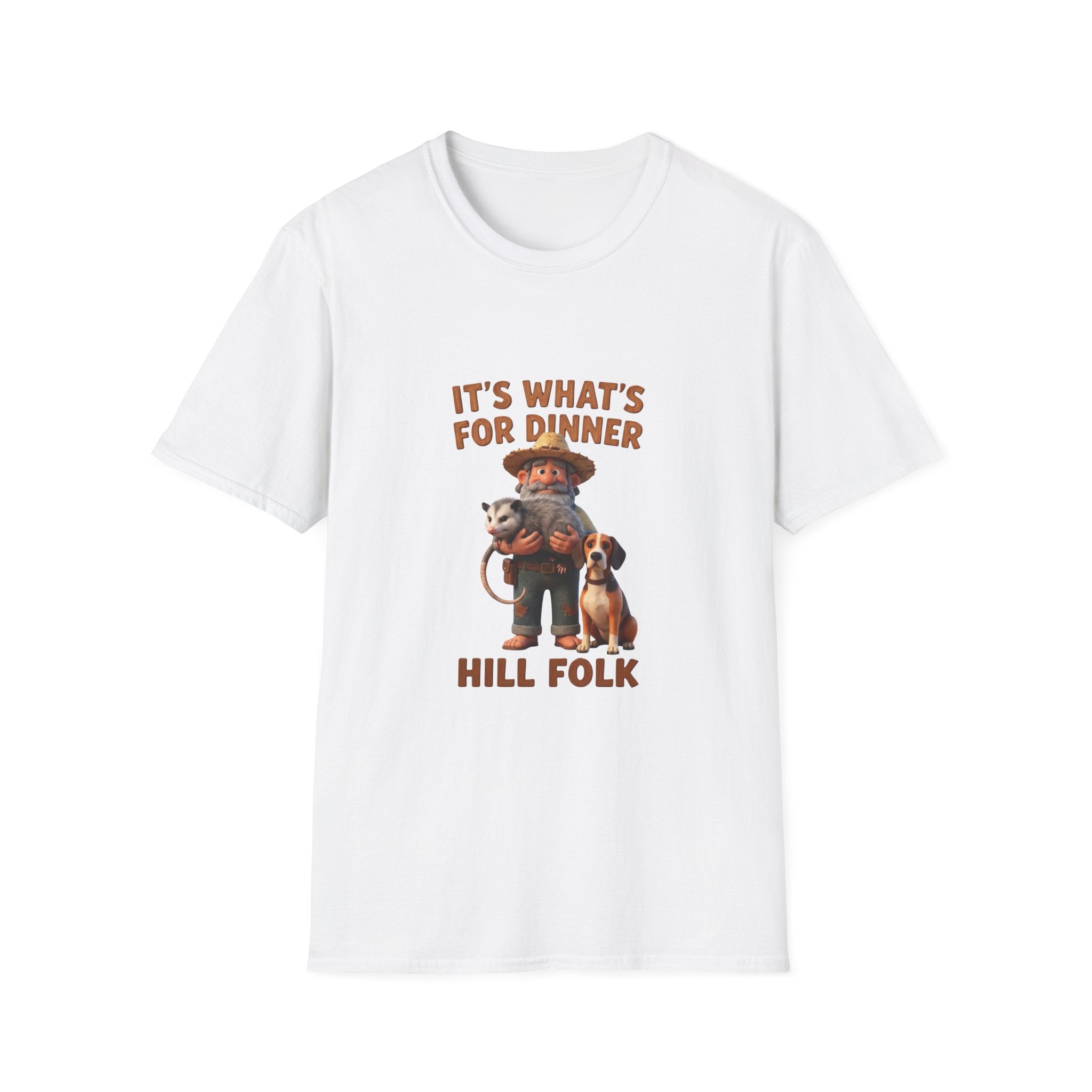 T-Shirt — 'It's What's For Dinner, Hill Folk' Rustic Hunter Graphic Tee