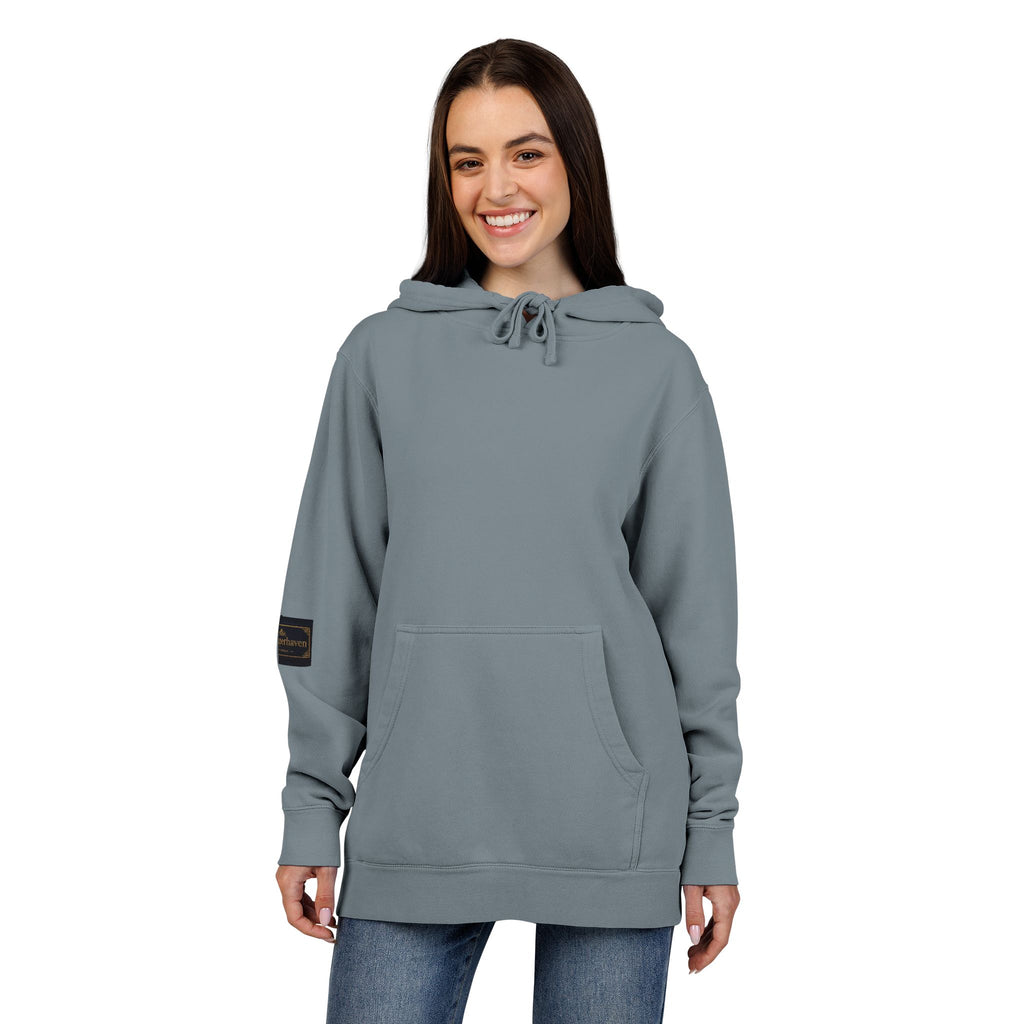 Faith Over Fear Hoodie — Pigment-Dyed Inspirational Pullover
