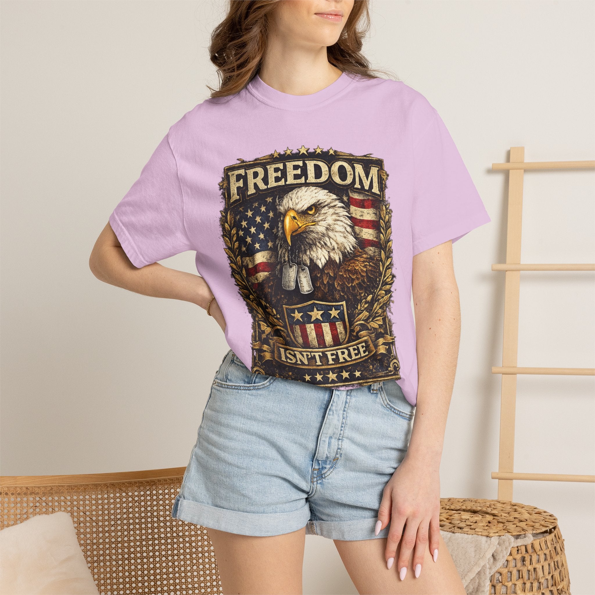 Freedom Isn't Free Eagle T-Shirt — Patriotic American Flag Tee