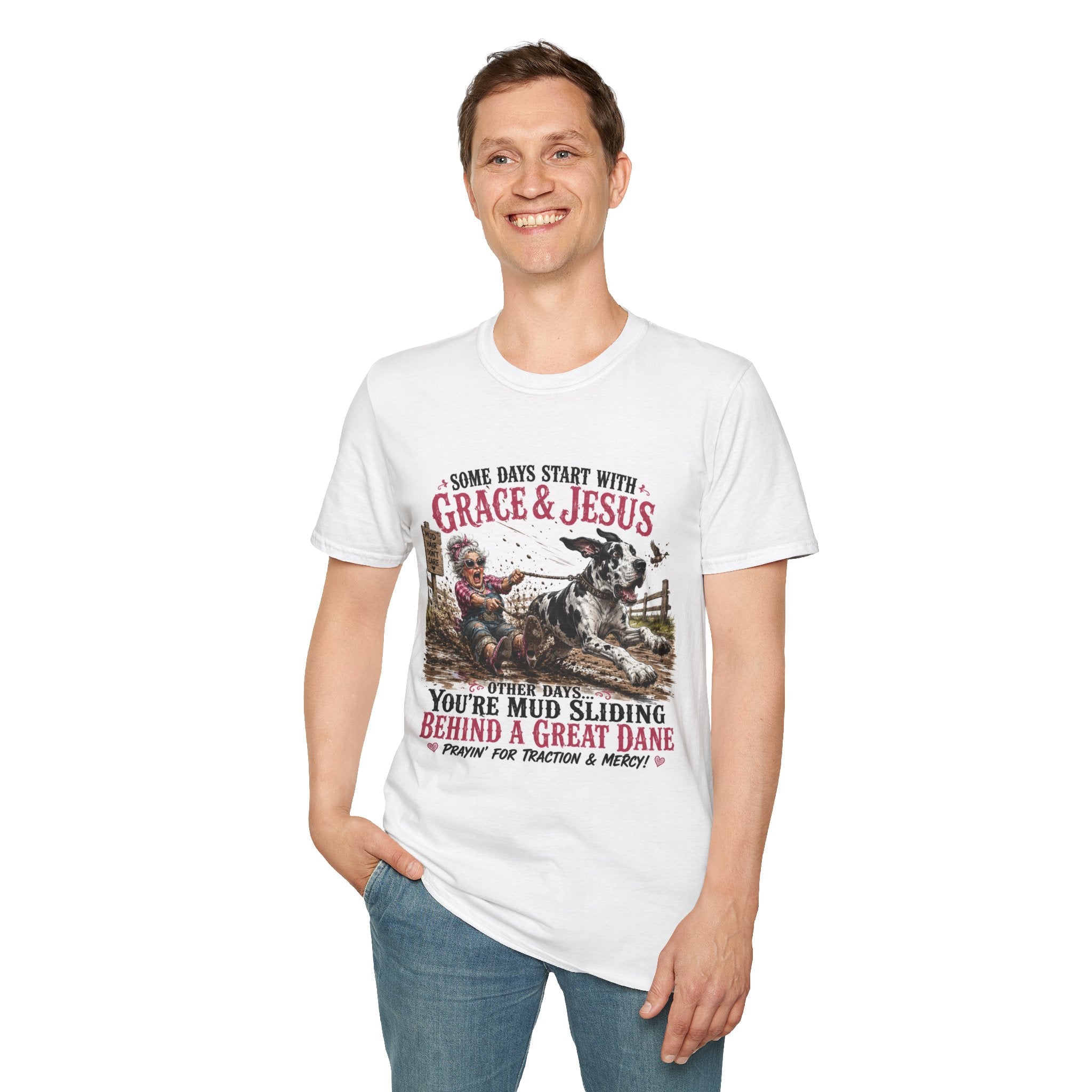 Christian Great Dane Mud-Slinging Graphic Tee