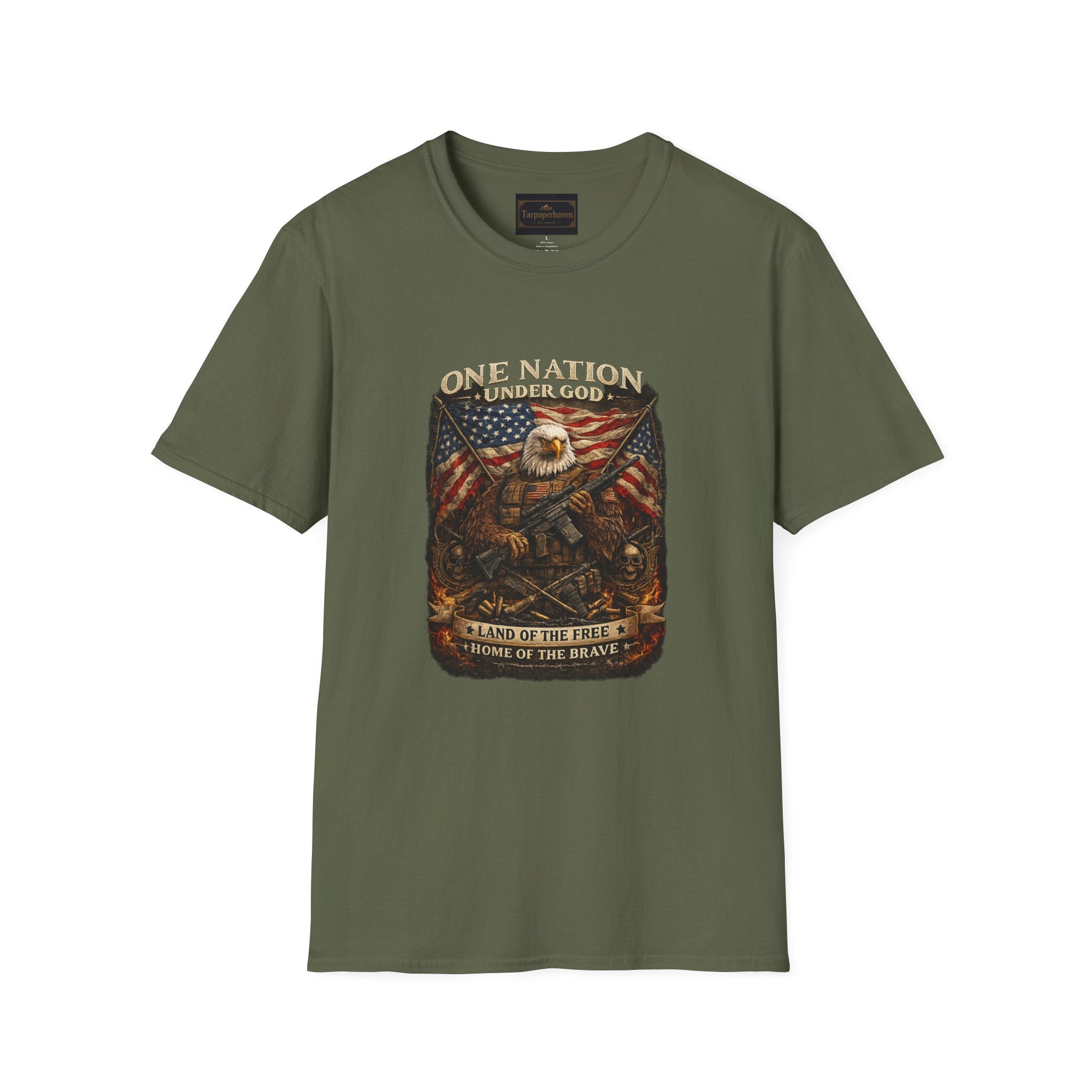 One Nation Under God Eagle T-Shirt — American Flag Patriotic Graphic Tee