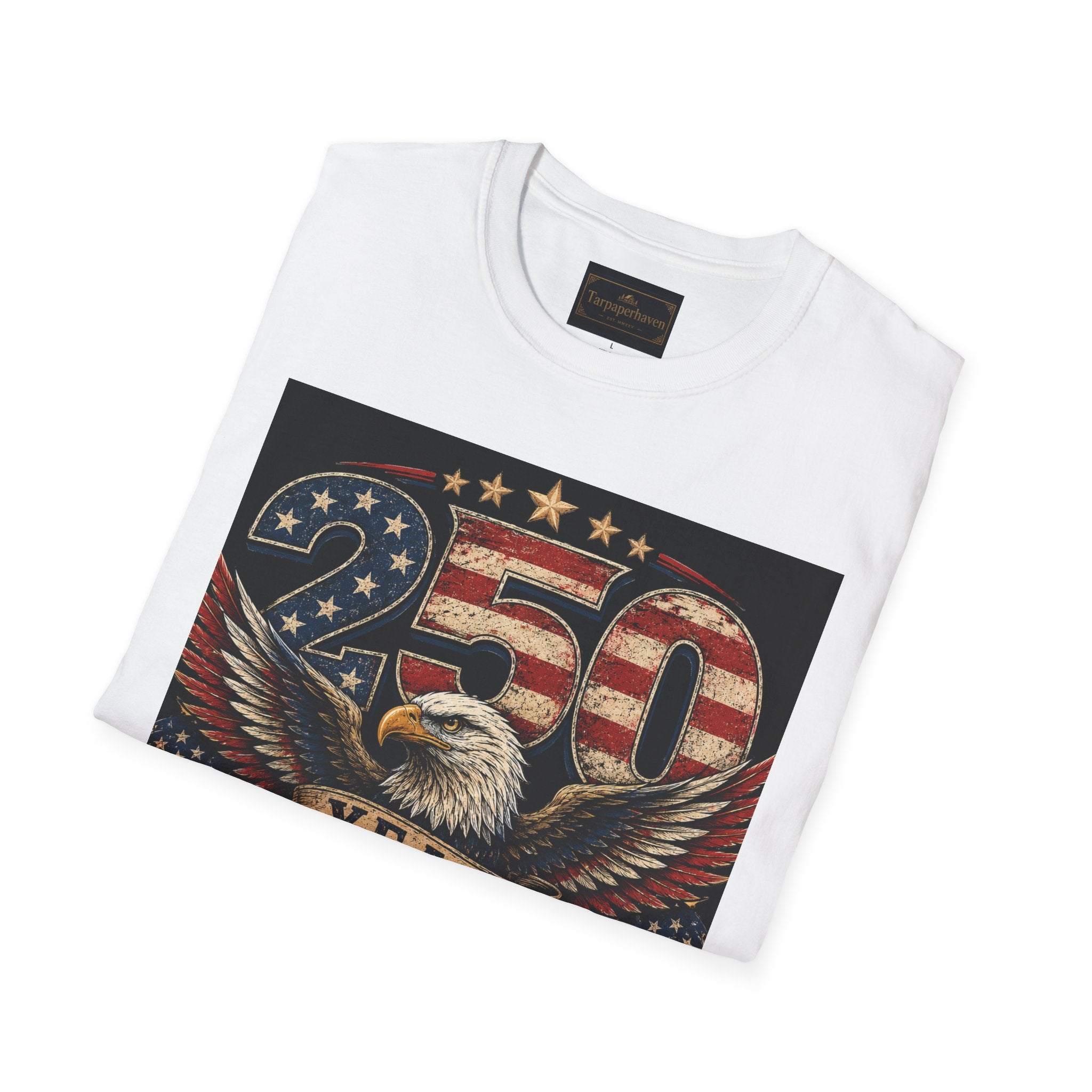Patriotic 250 Years Freedom T-Shirt — American Flag Eagle Anniversary Tee