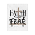 Faith Over Fear Velveteen Blanket — Christian Inspirational Throw (2 Timothy 1:7)