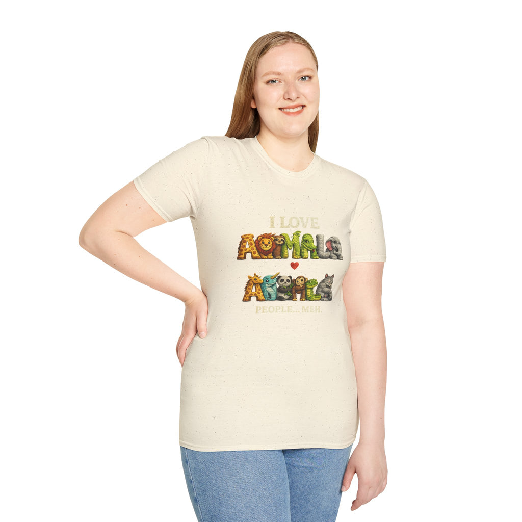 "I Love Animals" Cute Wildlife Graphic Tee