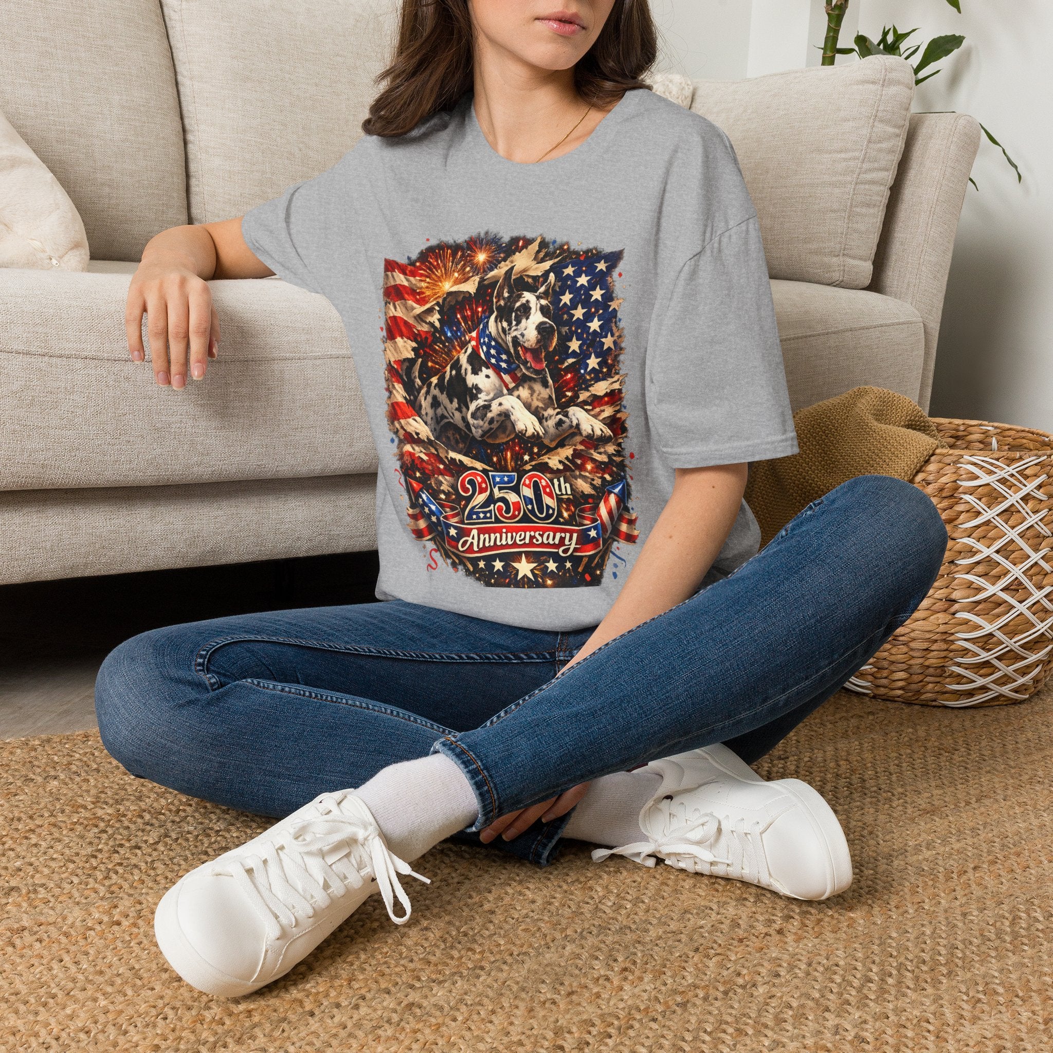 Patriotic 250th Great Dane T-Shirt