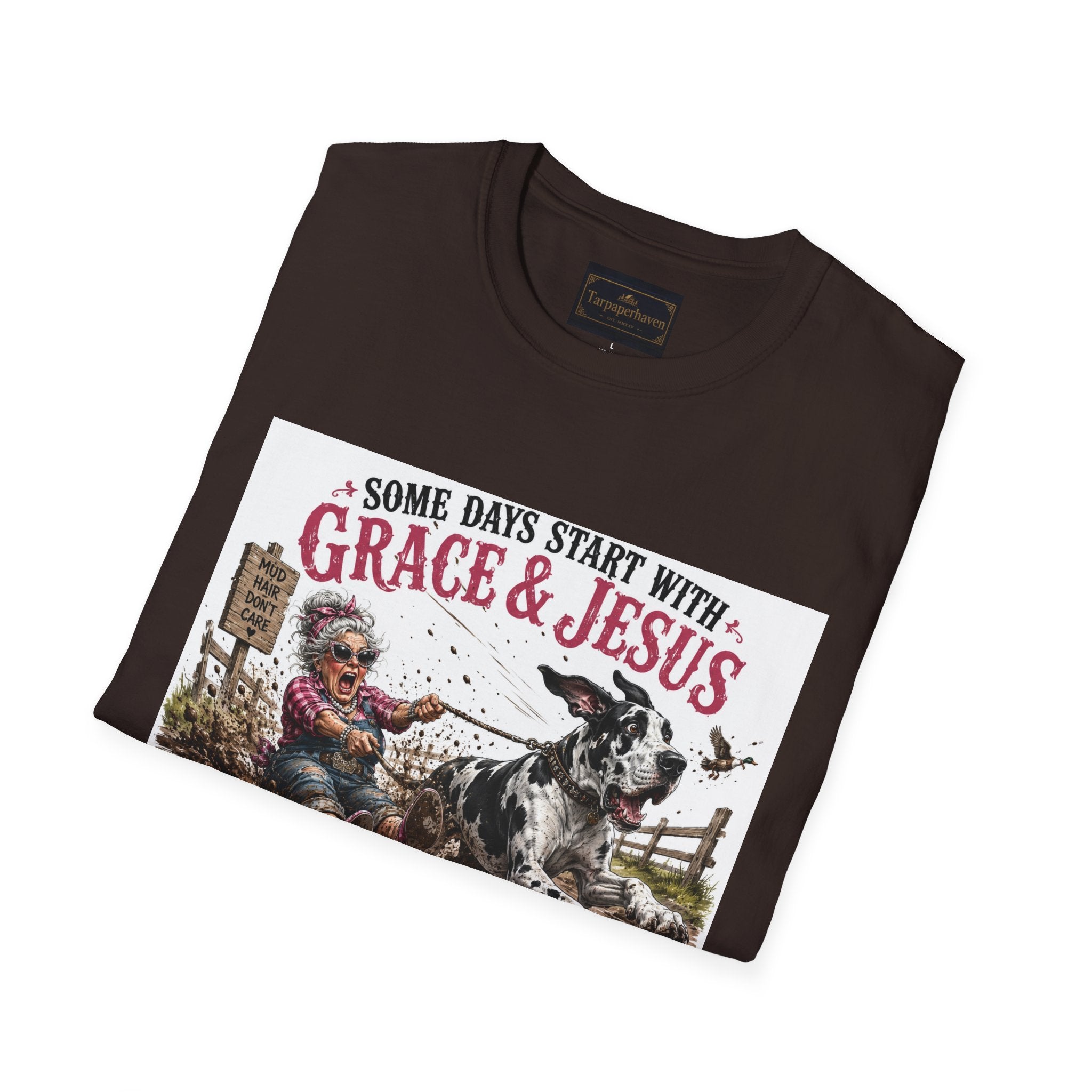 Christian Great Dane Mud-Slinging Graphic Tee