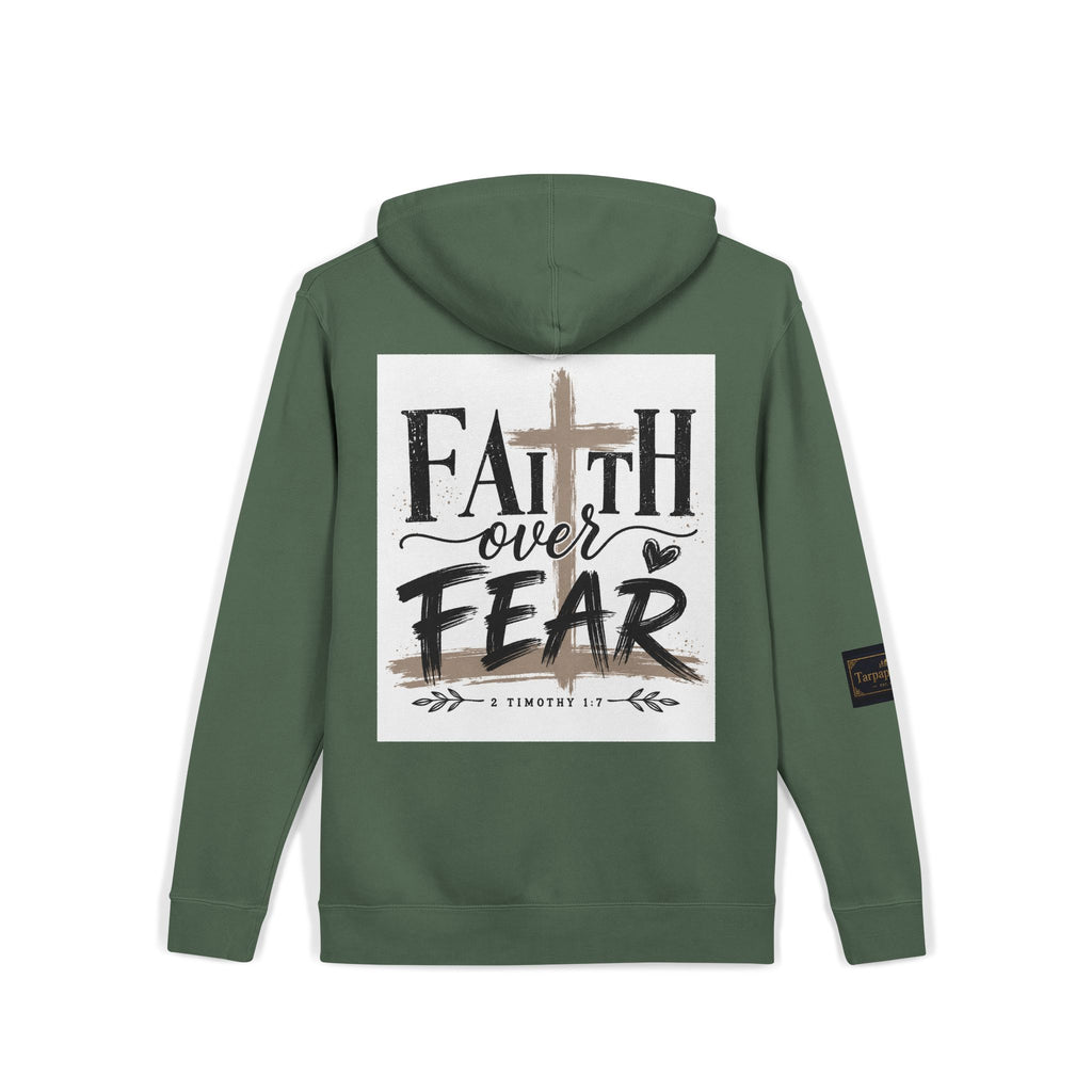 Faith Over Fear Hoodie — Pigment-Dyed Inspirational Pullover