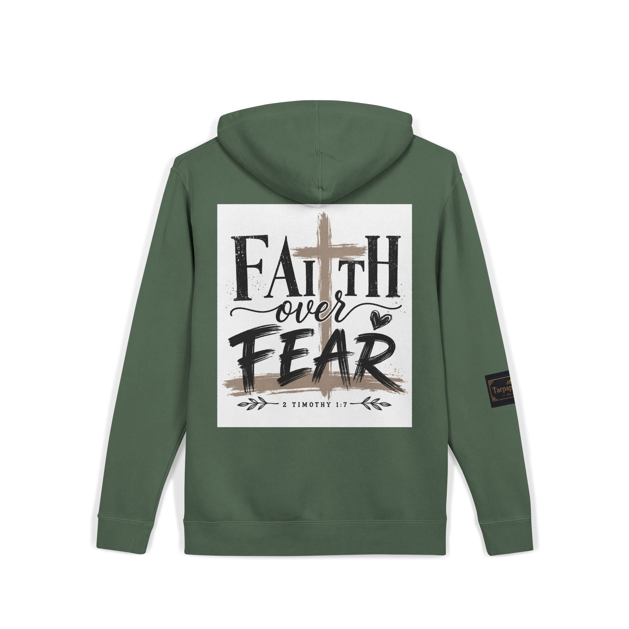 Faith Over Fear Hoodie — Pigment-Dyed Inspirational Pullover