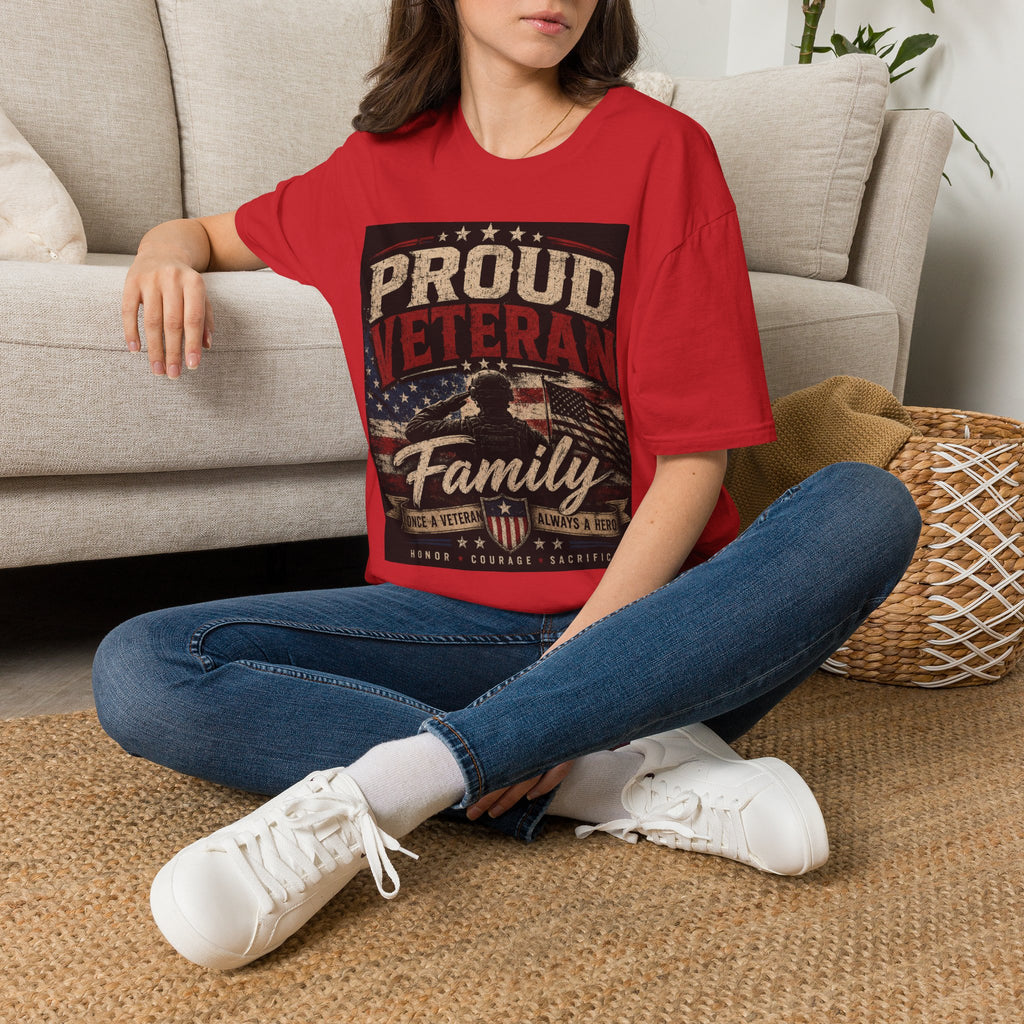 Proud Veteran T-Shirt — Patriotic Military Family Tee
