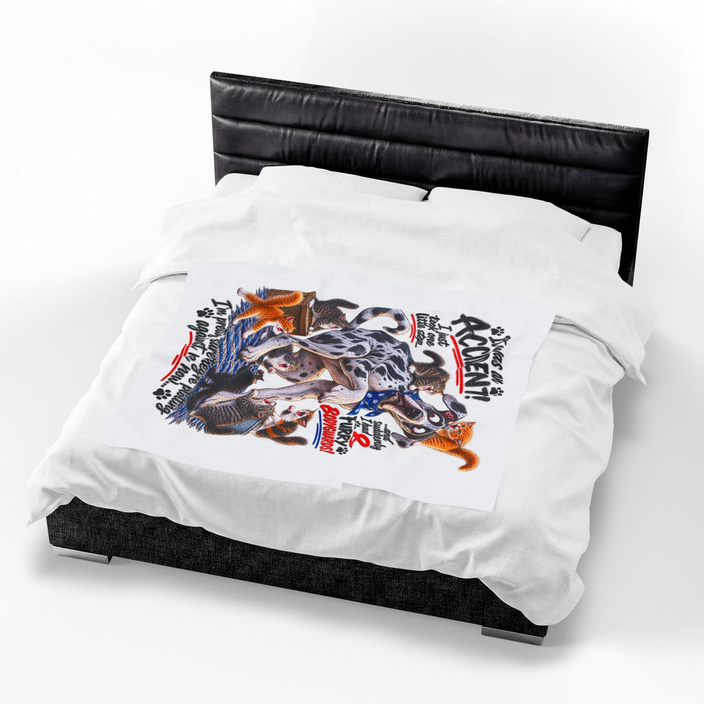 Velveteen Plush Blanket — Funny