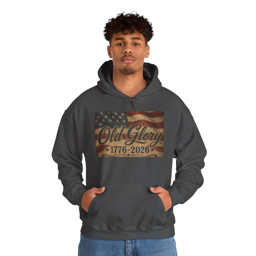Patriotic Old Glory 1776-2026 Hoodie — American Flag Sweatshirt