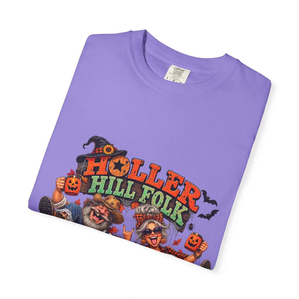 Halloween Holler Hill Folk T-Shirt — "Happy Halloween" Vintage Horror Design