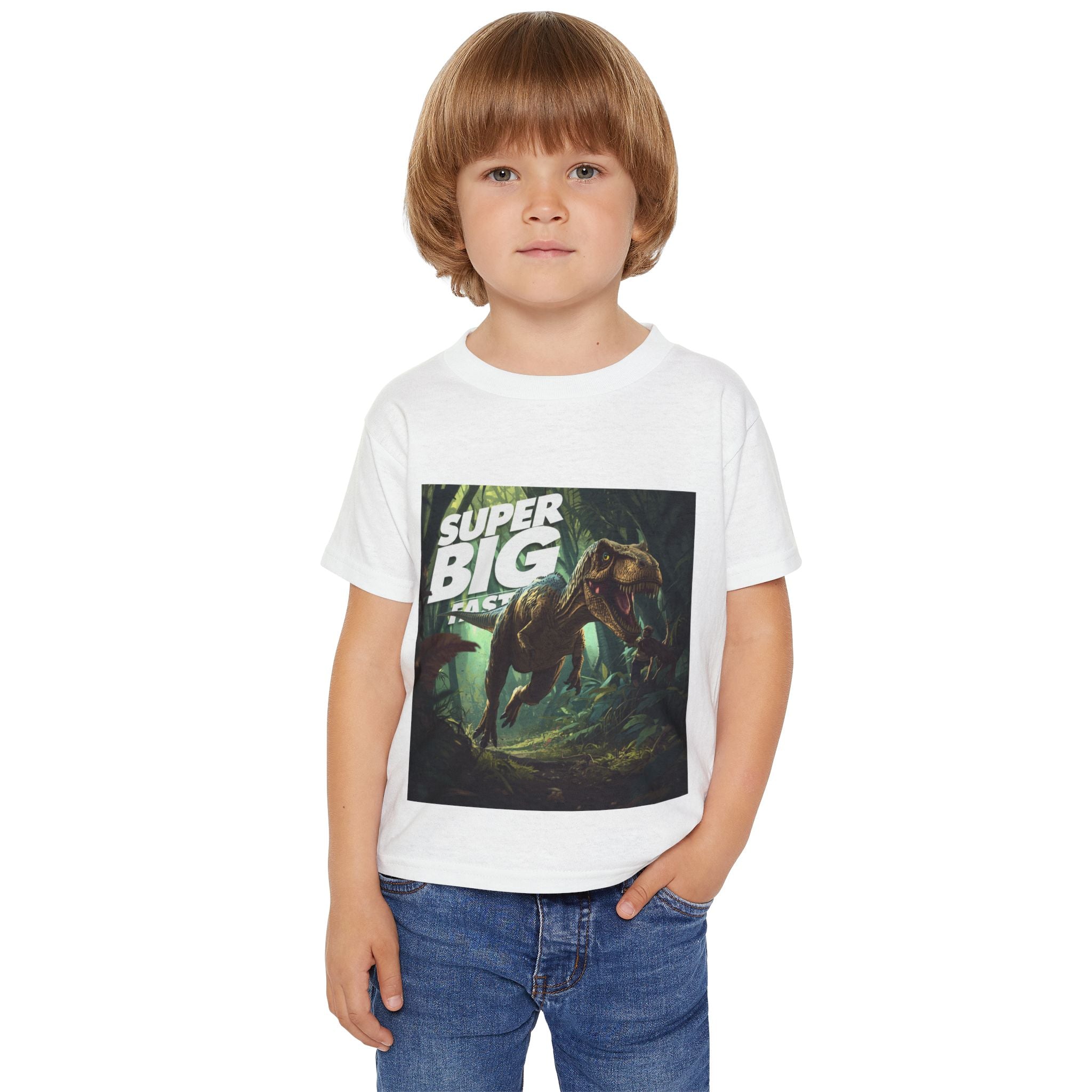 Toddler T-Shirt — 'Super Big' T-Rex Dino Graphic Tee for Kids