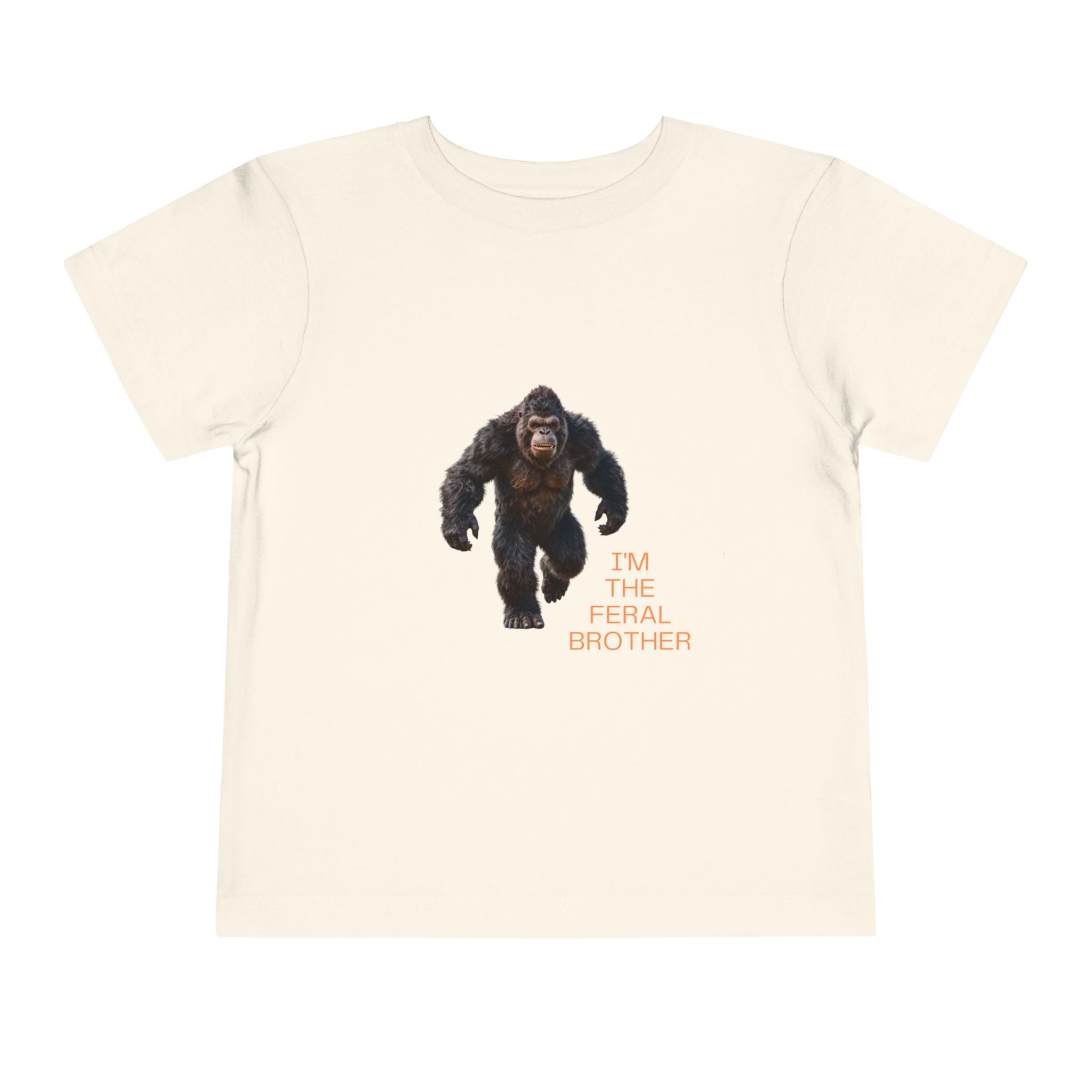 Toddler Tee — "I’m the Feral Brother" Sasquatch Graphic