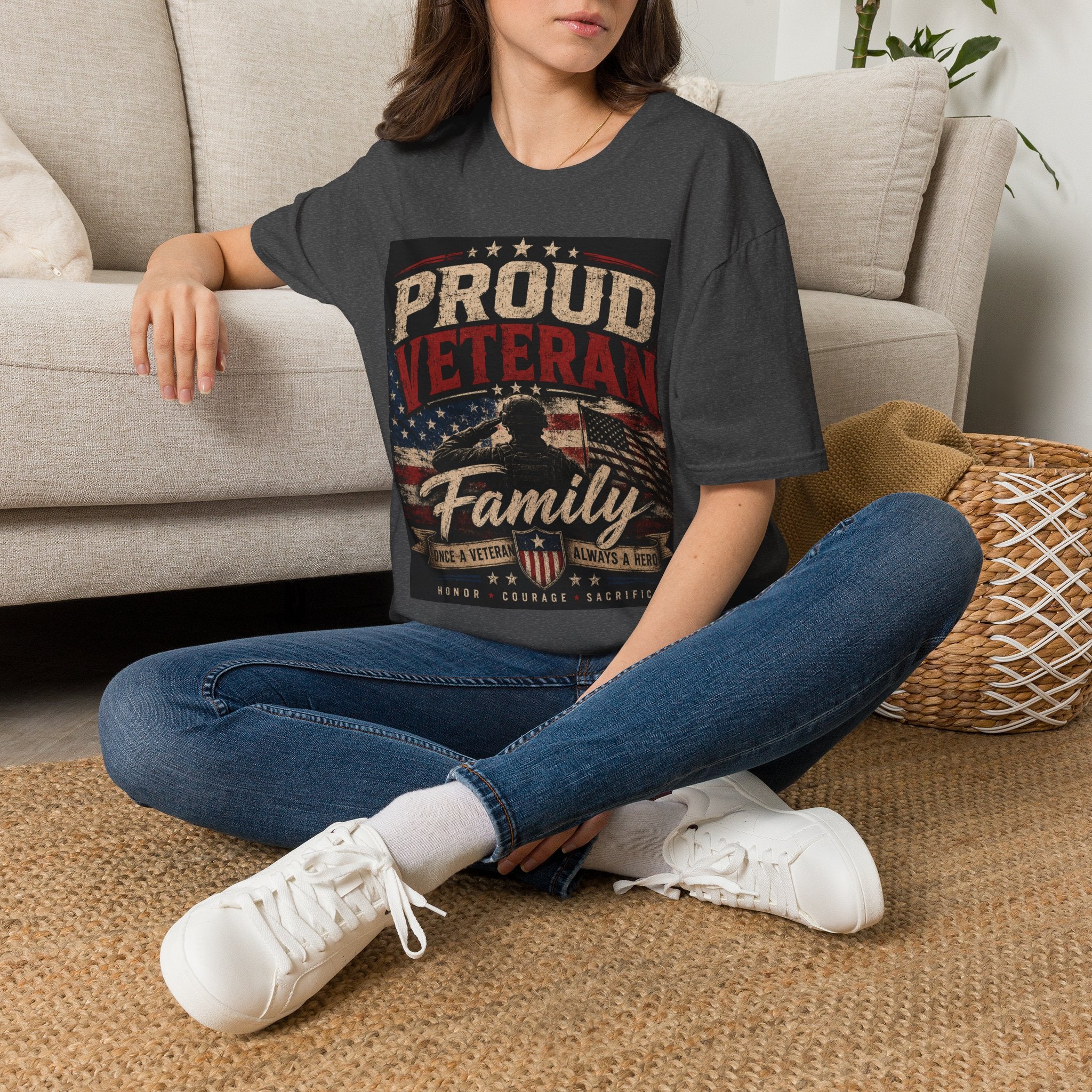 Proud Veteran T-Shirt — Patriotic Military Family Tee