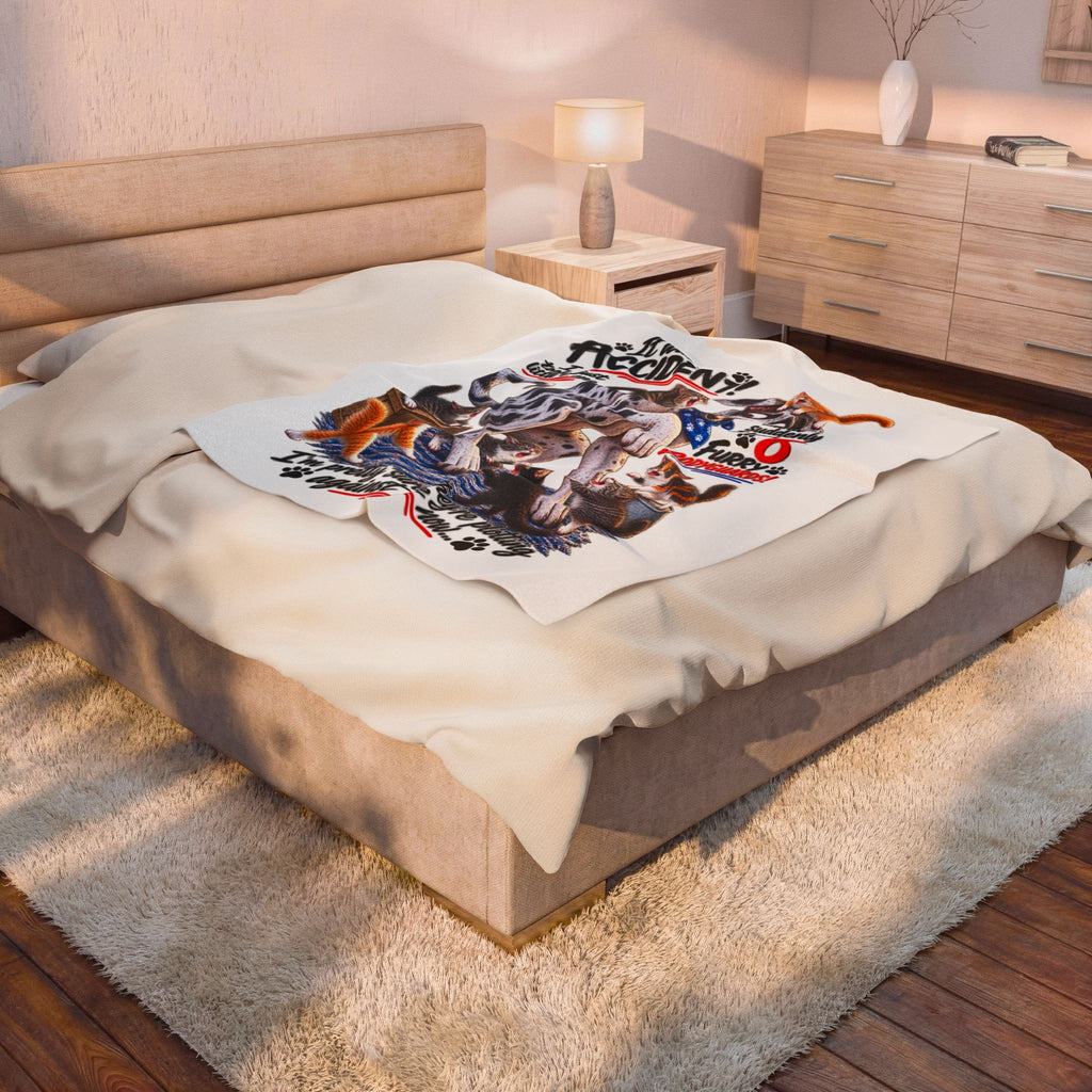 Velveteen Plush Blanket — Funny